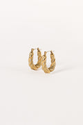 Beth Twist Hoop Earrings - Gold