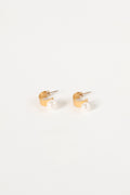 Callie Pearl Hoop Earrings - Gold