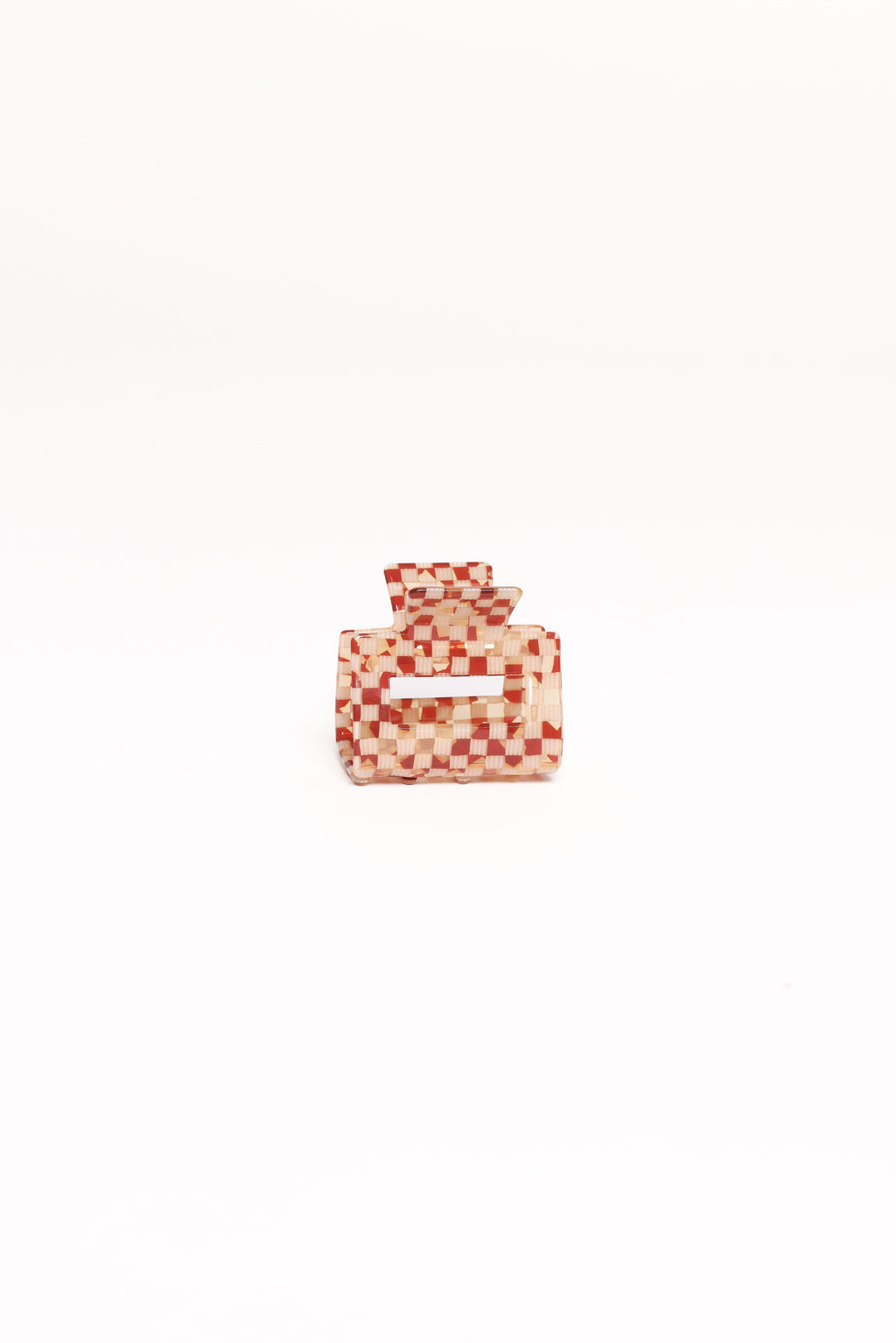 Capri Hair Clip - Tan Check