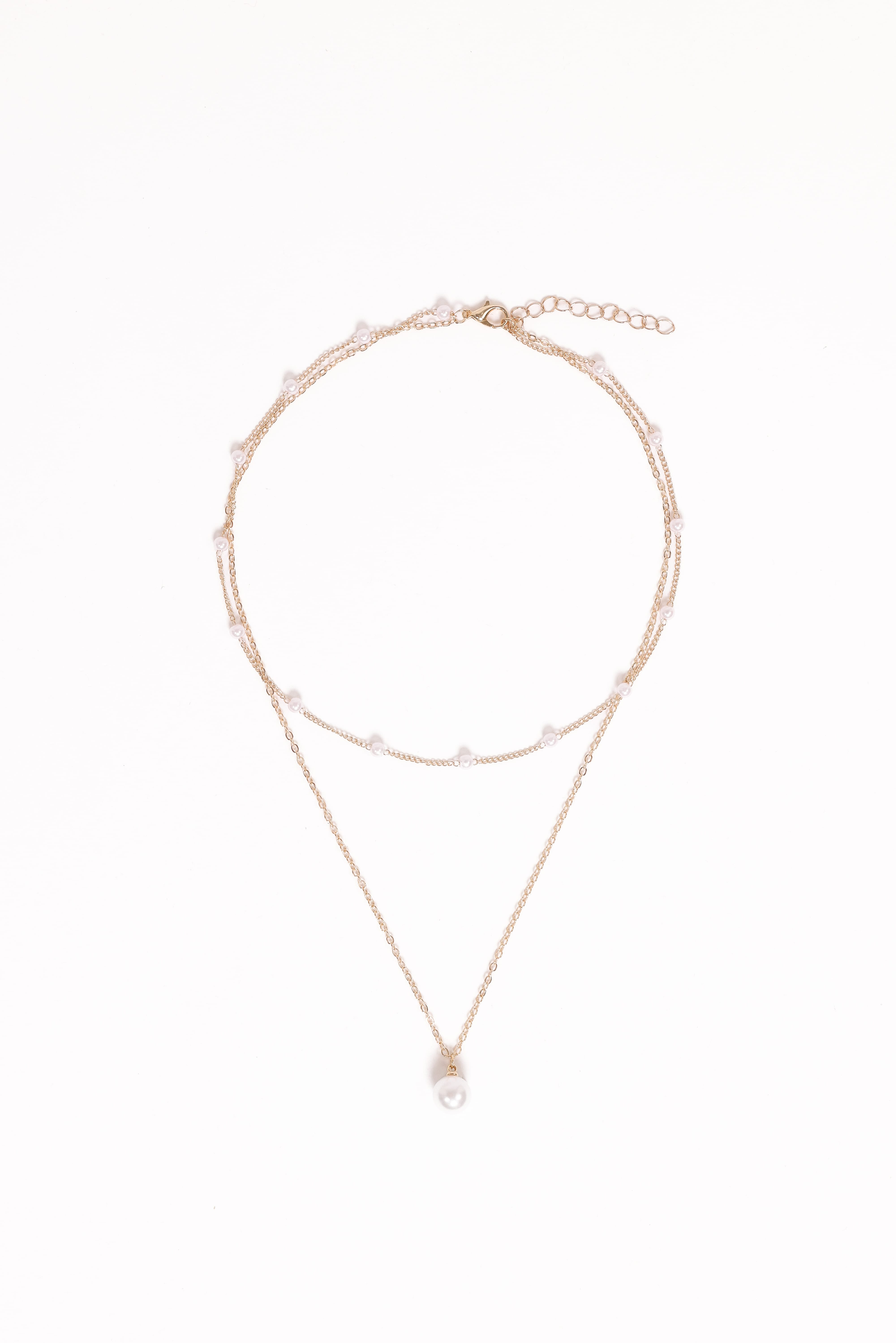 Corinna Necklace - Gold/Pearl