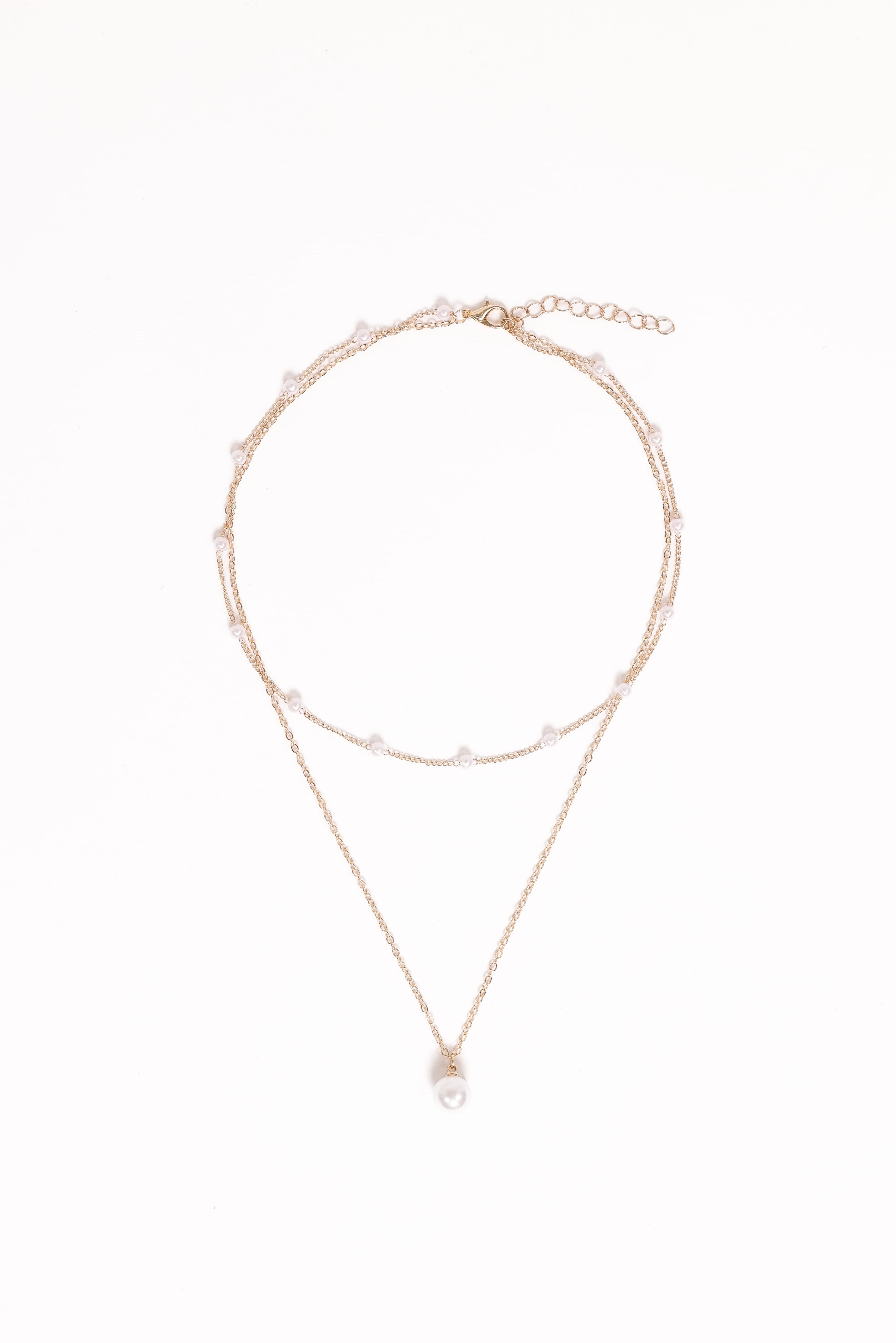 Corinna Necklace - Gold/Pearl