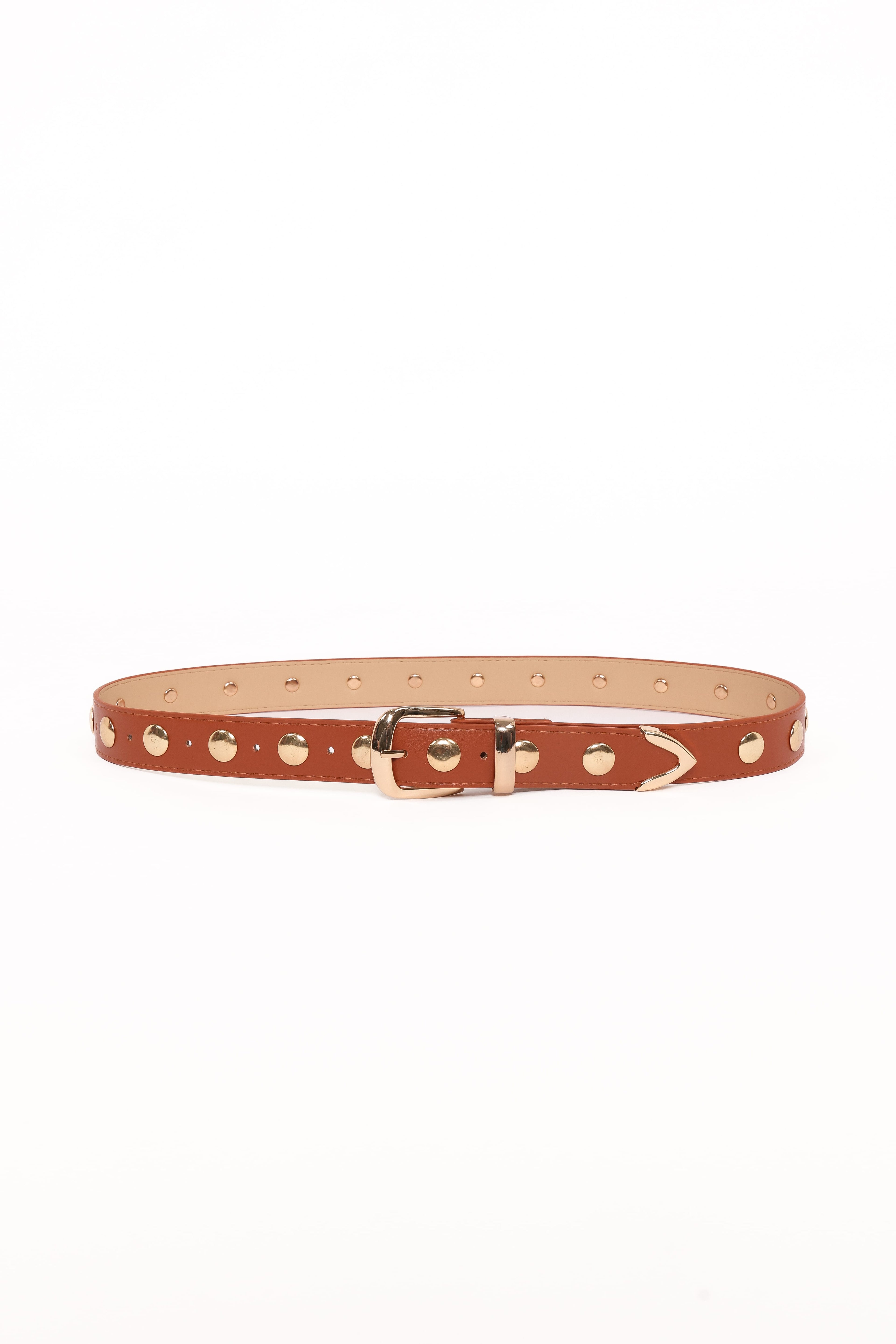 Dallas Studded Belt - Tan