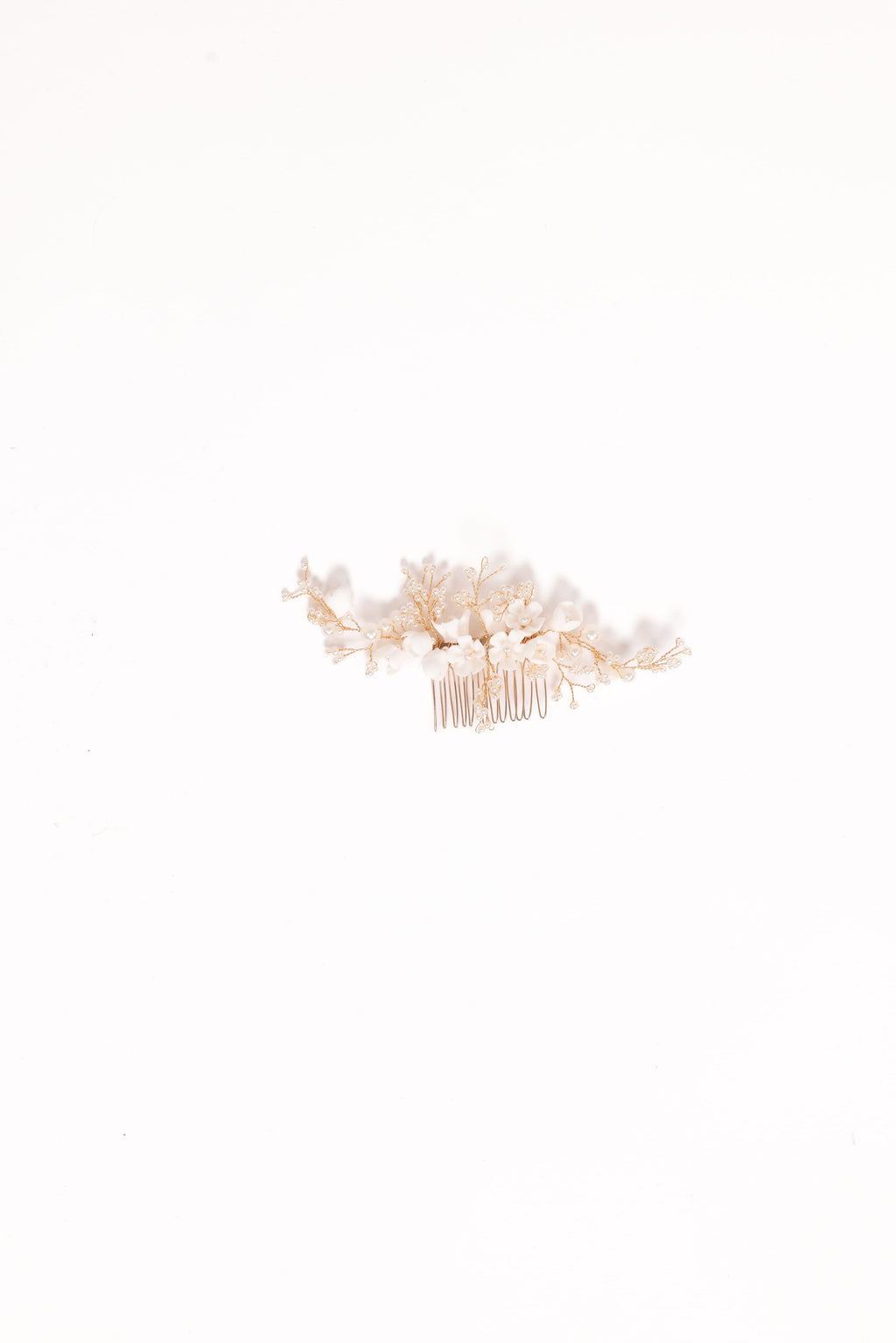 Geraldine Hair Comb - White