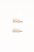 Isabella Hair Clip Set - Pearl