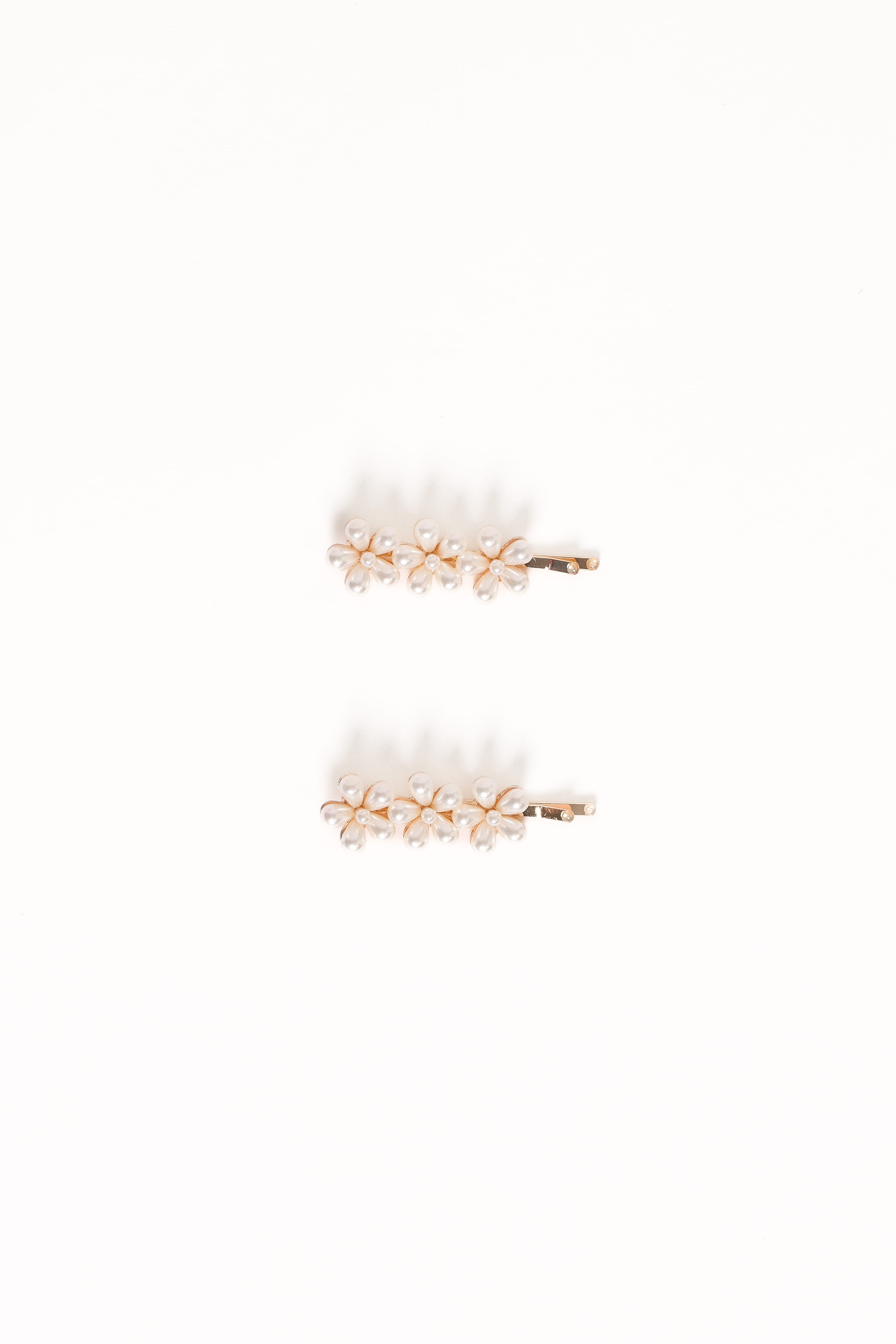 Isabella Hair Clip Set - Pearl