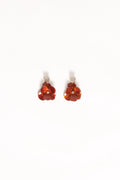 Lennon Flower Earrings - Gold/Brown