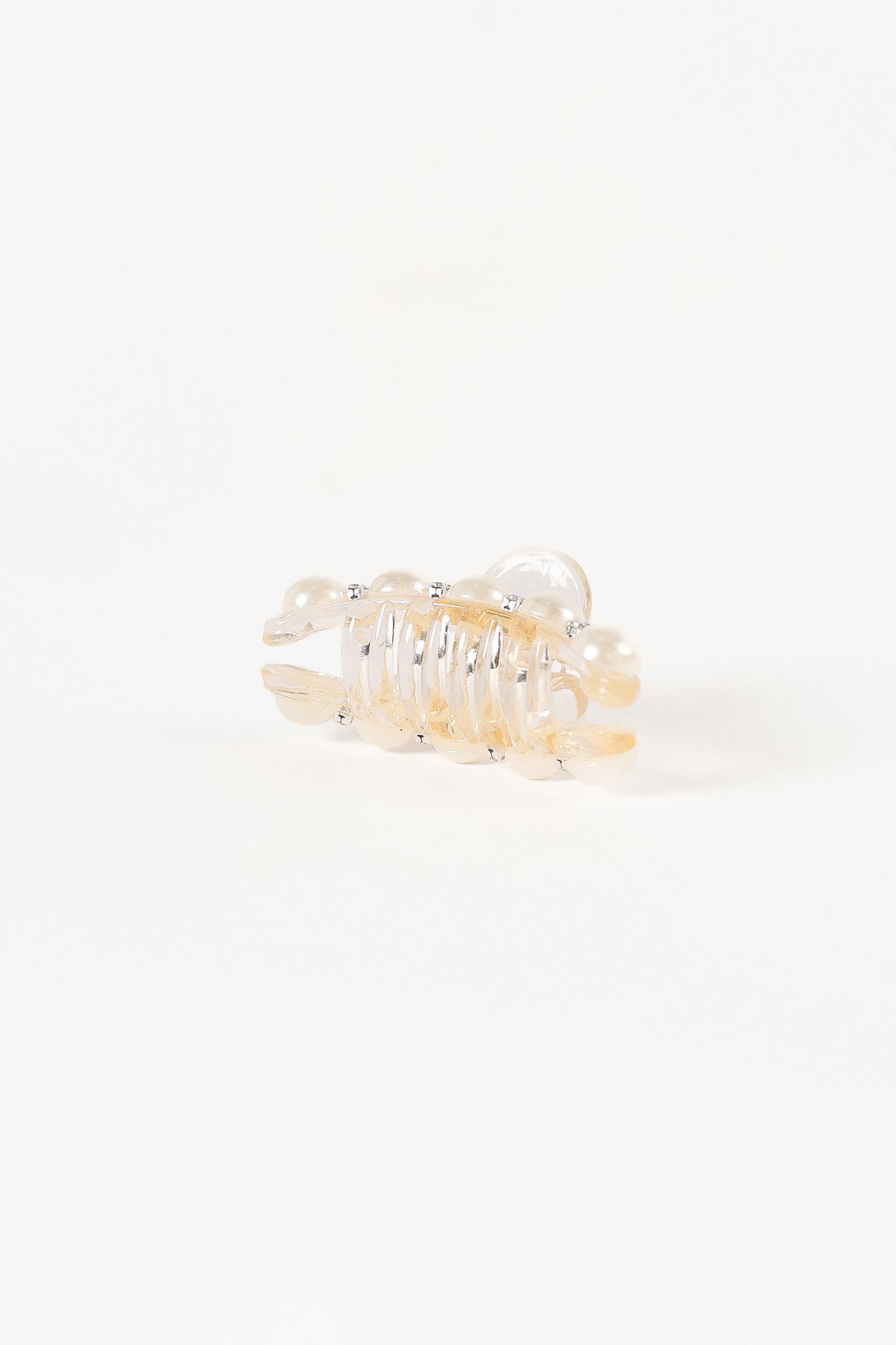 Lile Pearl Hair Clip - White
