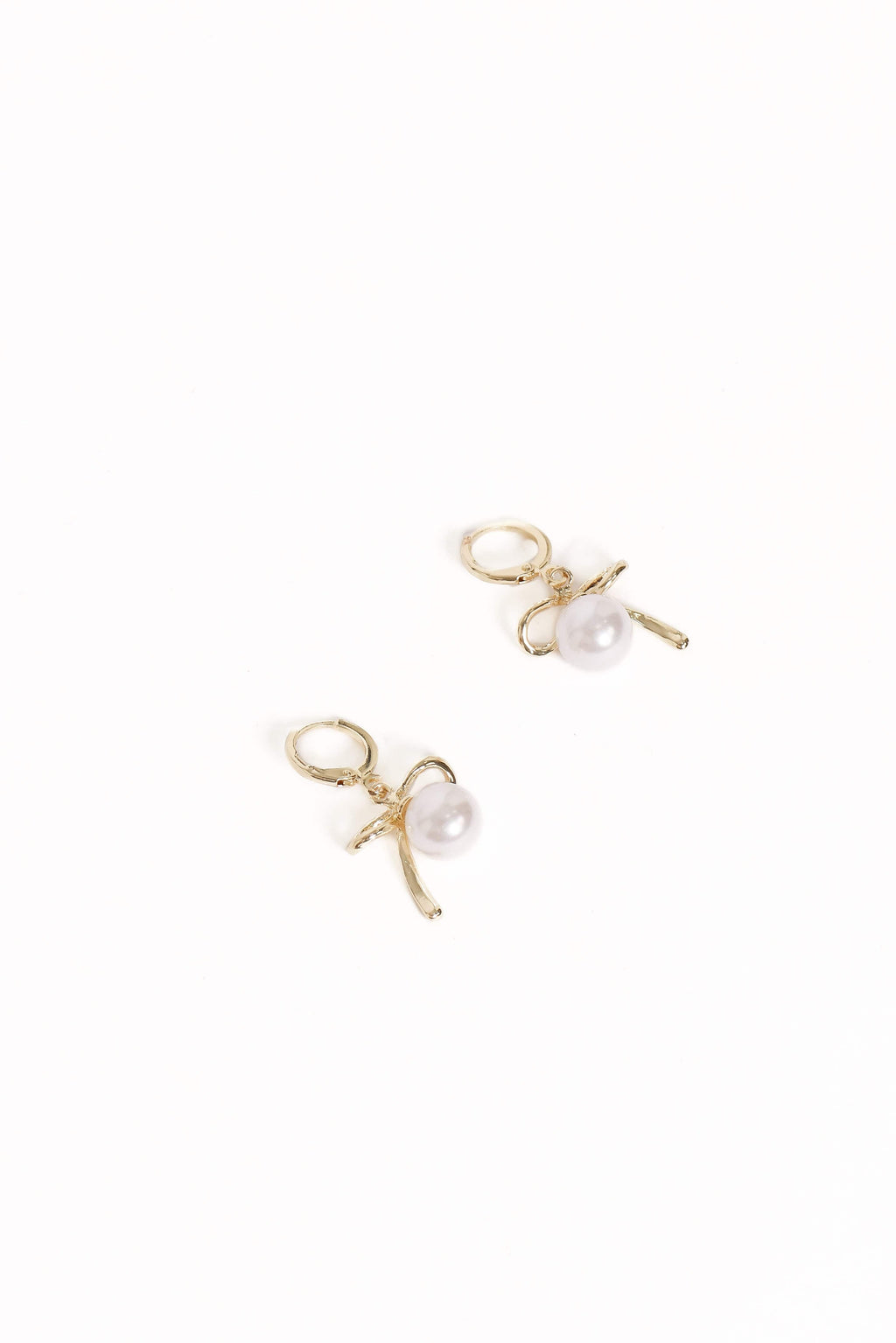 Louisa Bow Earrings - Gold/Pearl