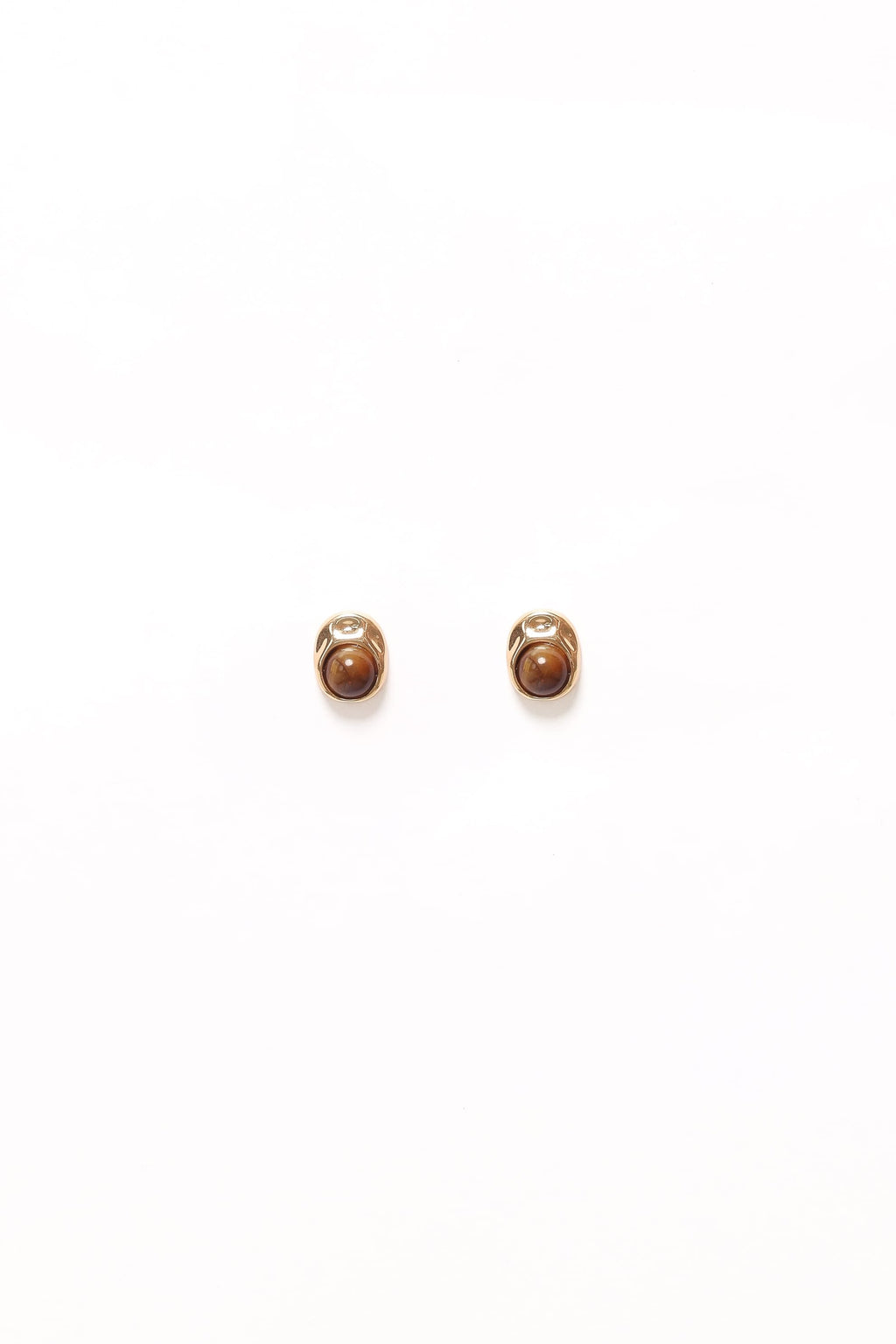 Nova Earrings - Brown/Gold