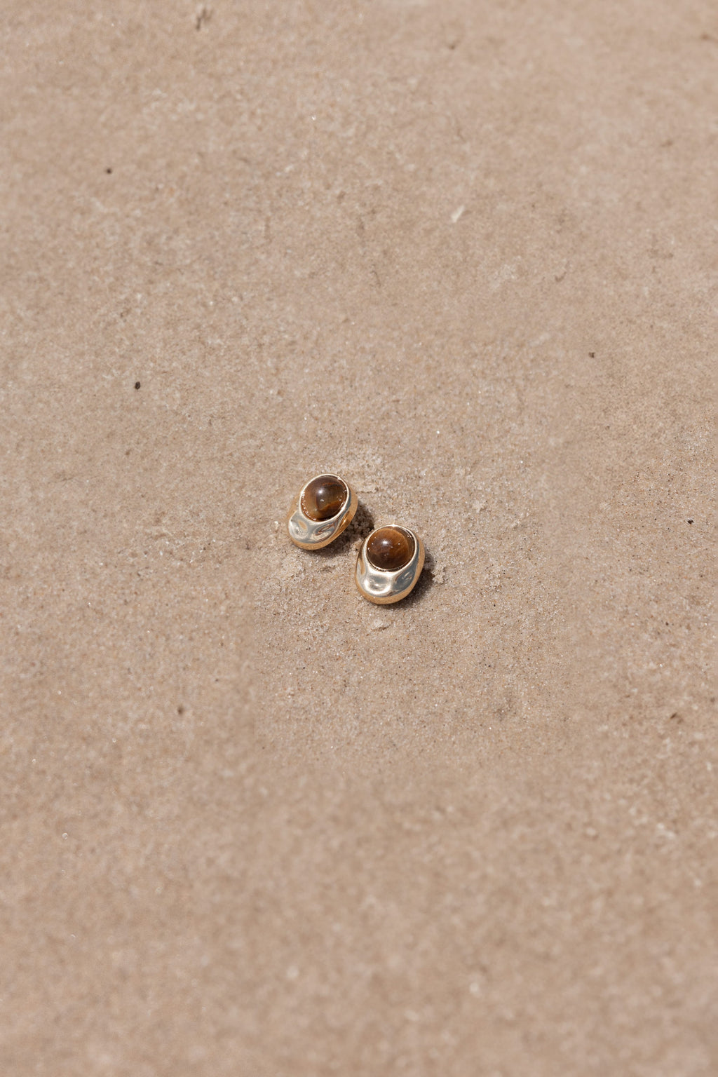 Nova Earrings - Brown/Gold