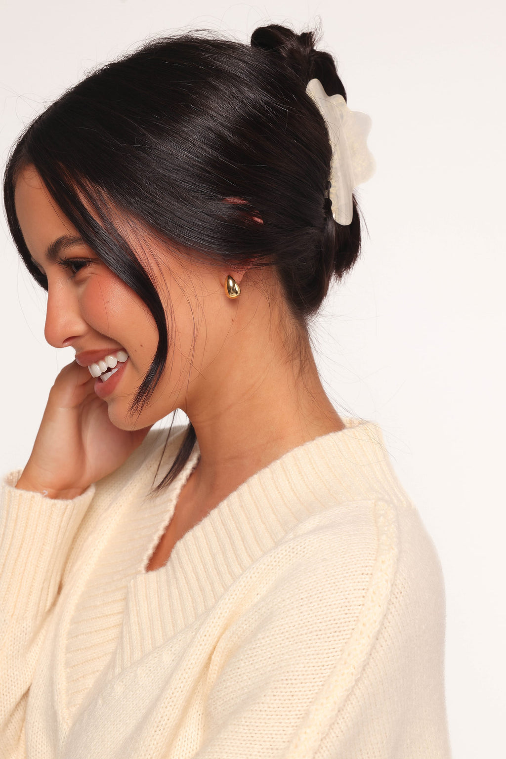 Peta Hair Clip - Pearl