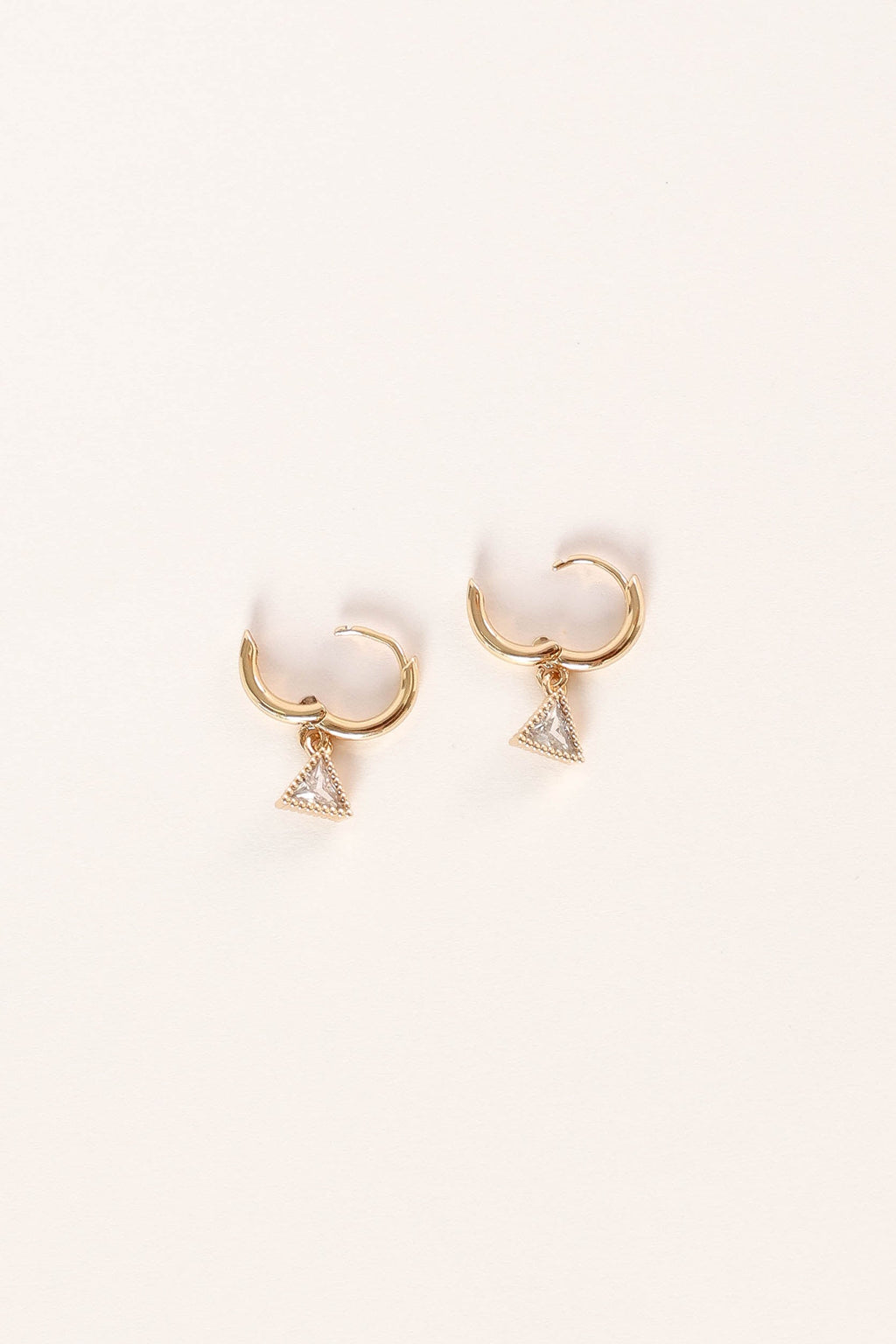 Regina Triangle Drop Earrings - Gold
