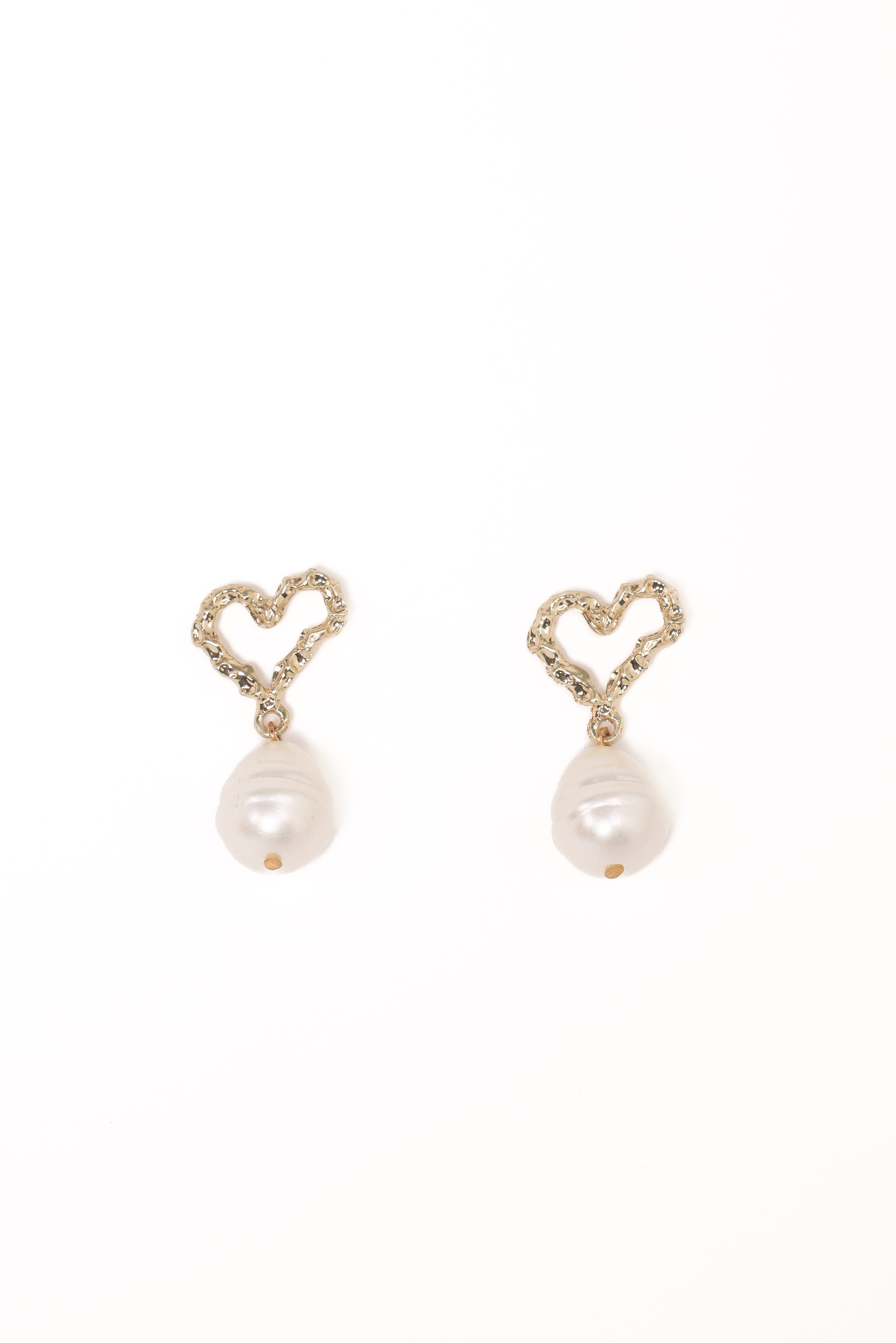 Solana Earrings - Gold Pearl