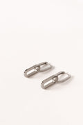 Teagan Double Hoop Earrings - Silver