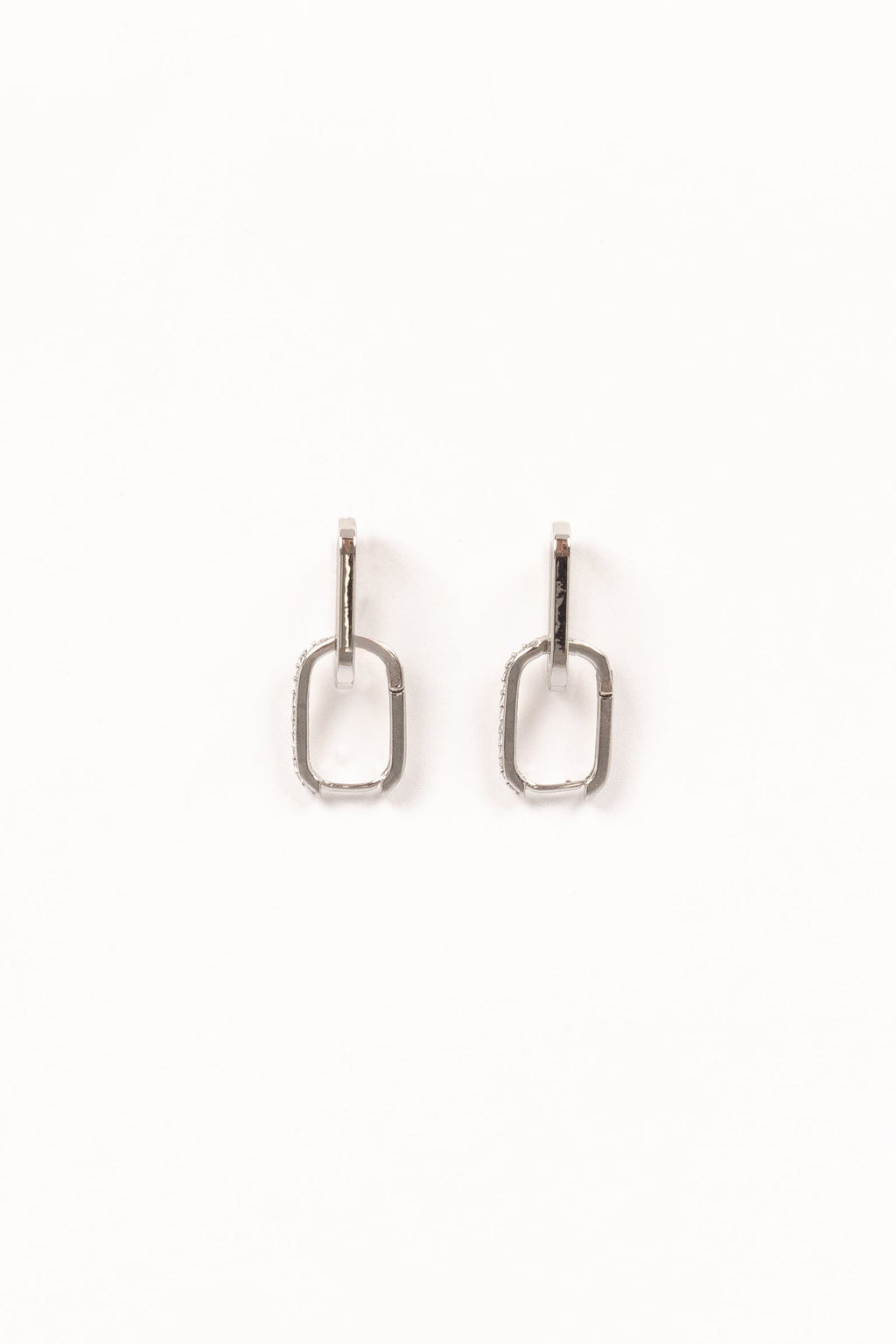 Teagan Double Hoop Earrings - Silver