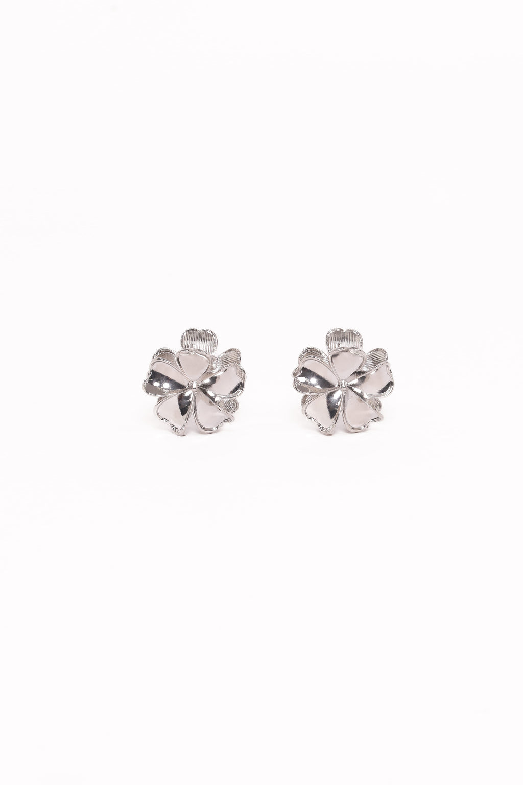 Tiffany 2 Pack Flower Hair Clips - Silver