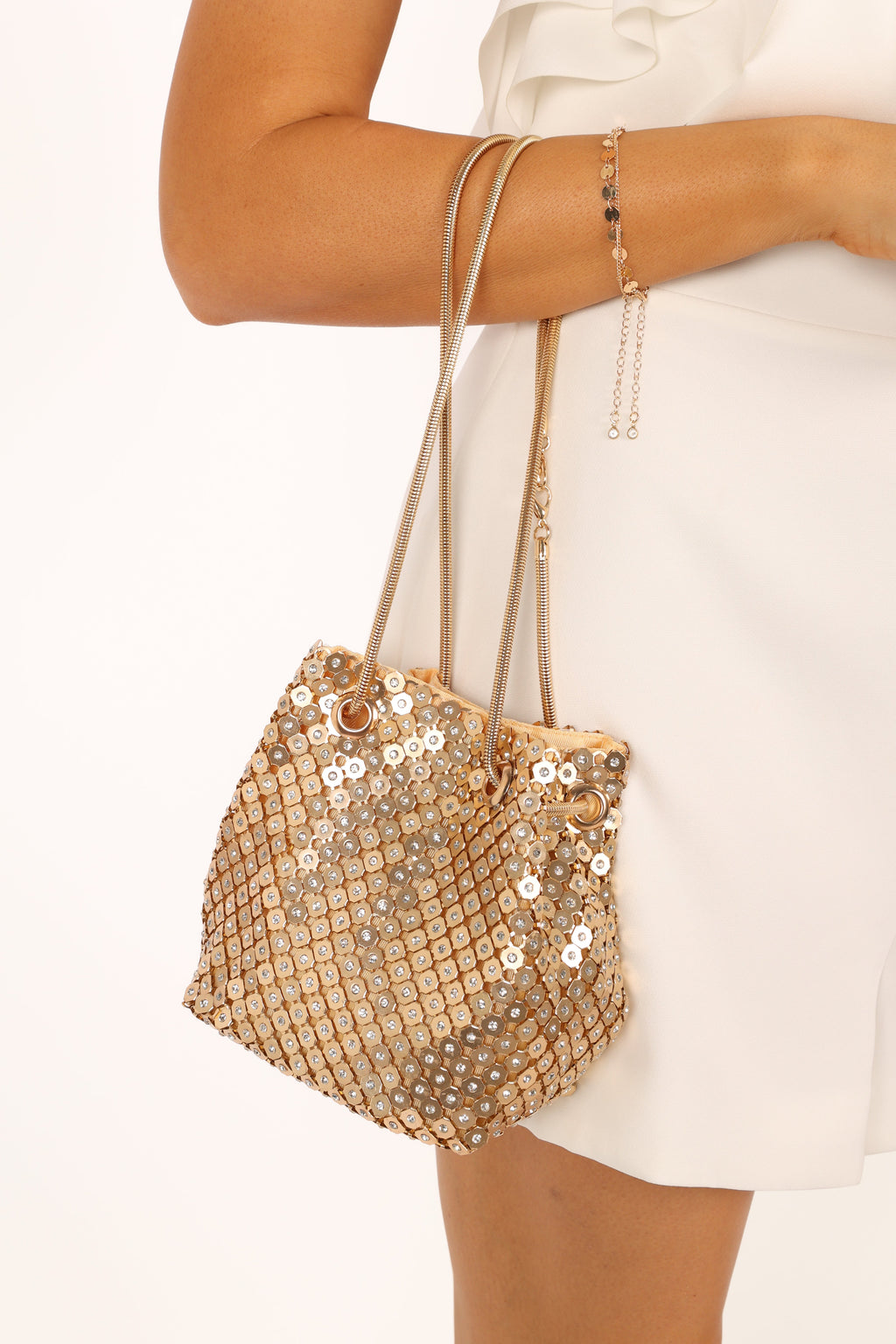 Valentina Embellished Bag - Gold