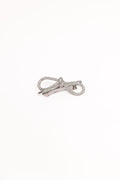 Whitney Bow Hair Clip - Silver