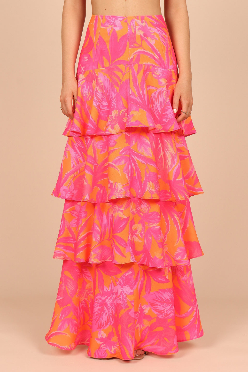 Addison Maxi Skirt - Pink Tropics