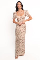 Annly Maxi Skirt - Red Floral