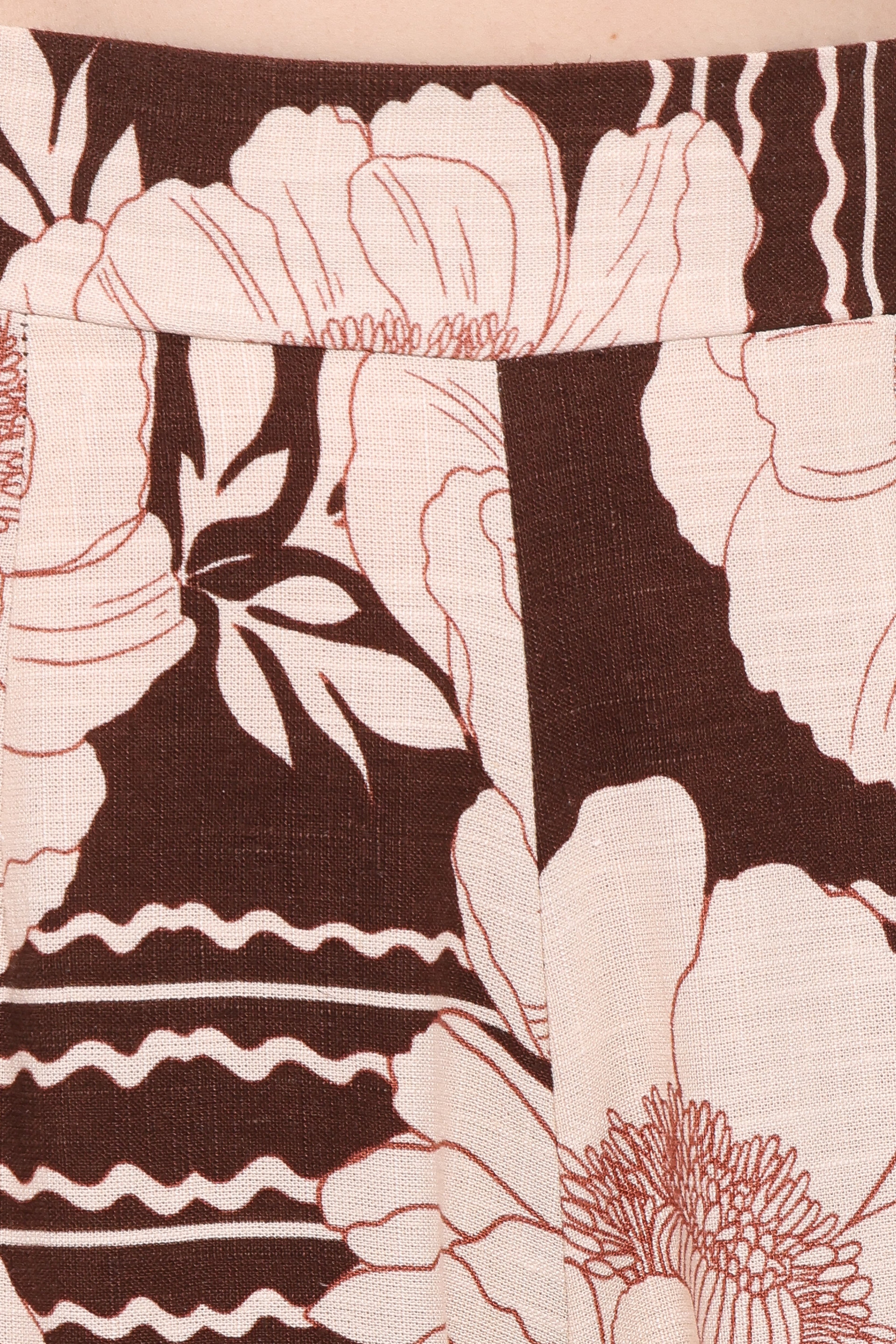 Bernadine Wide Leg Pant - Brown Floral