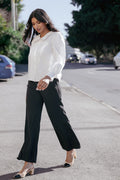 Clark Crepe Wide Leg Pant - Black