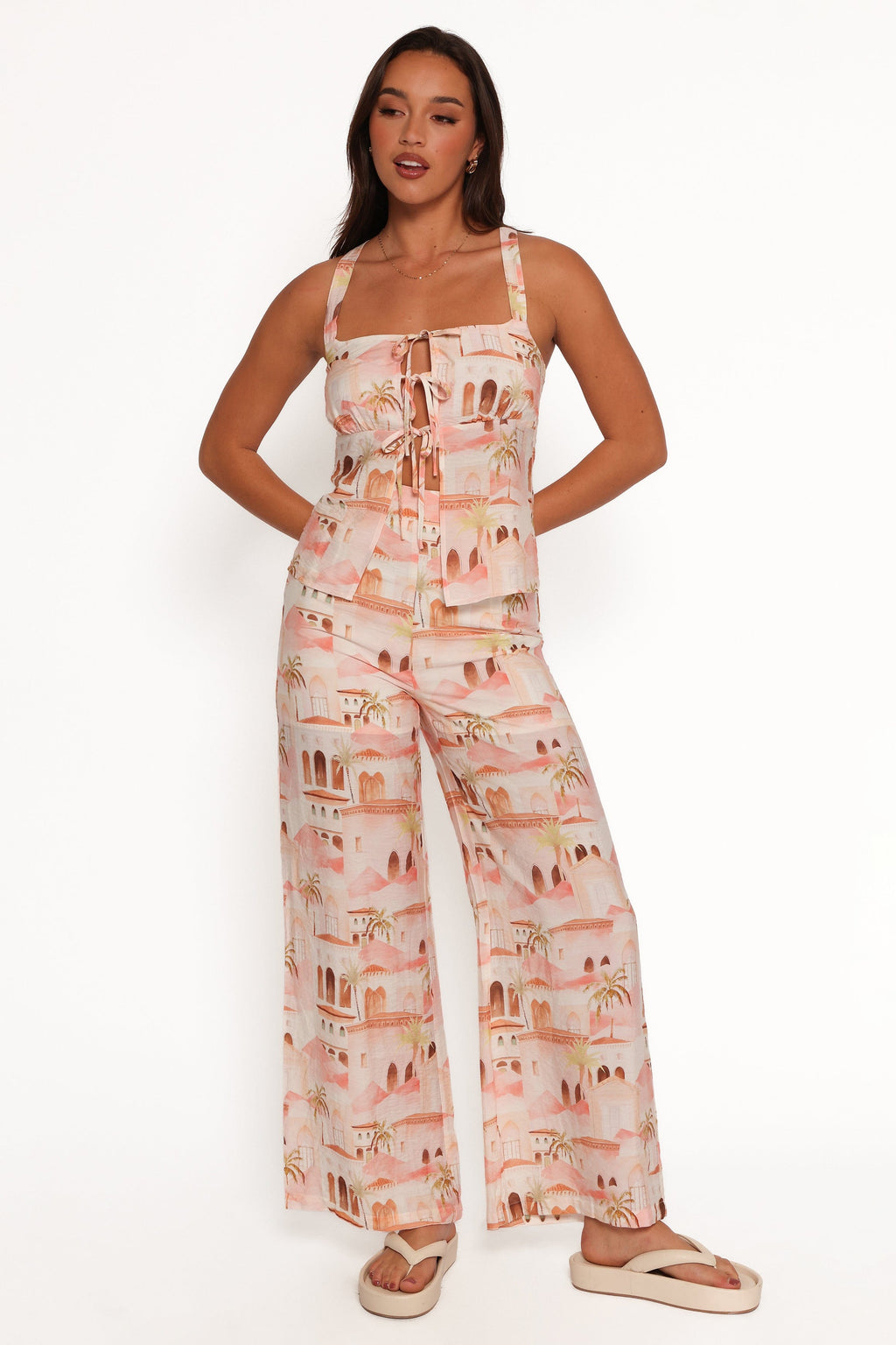 Devina Pants - Tan Print