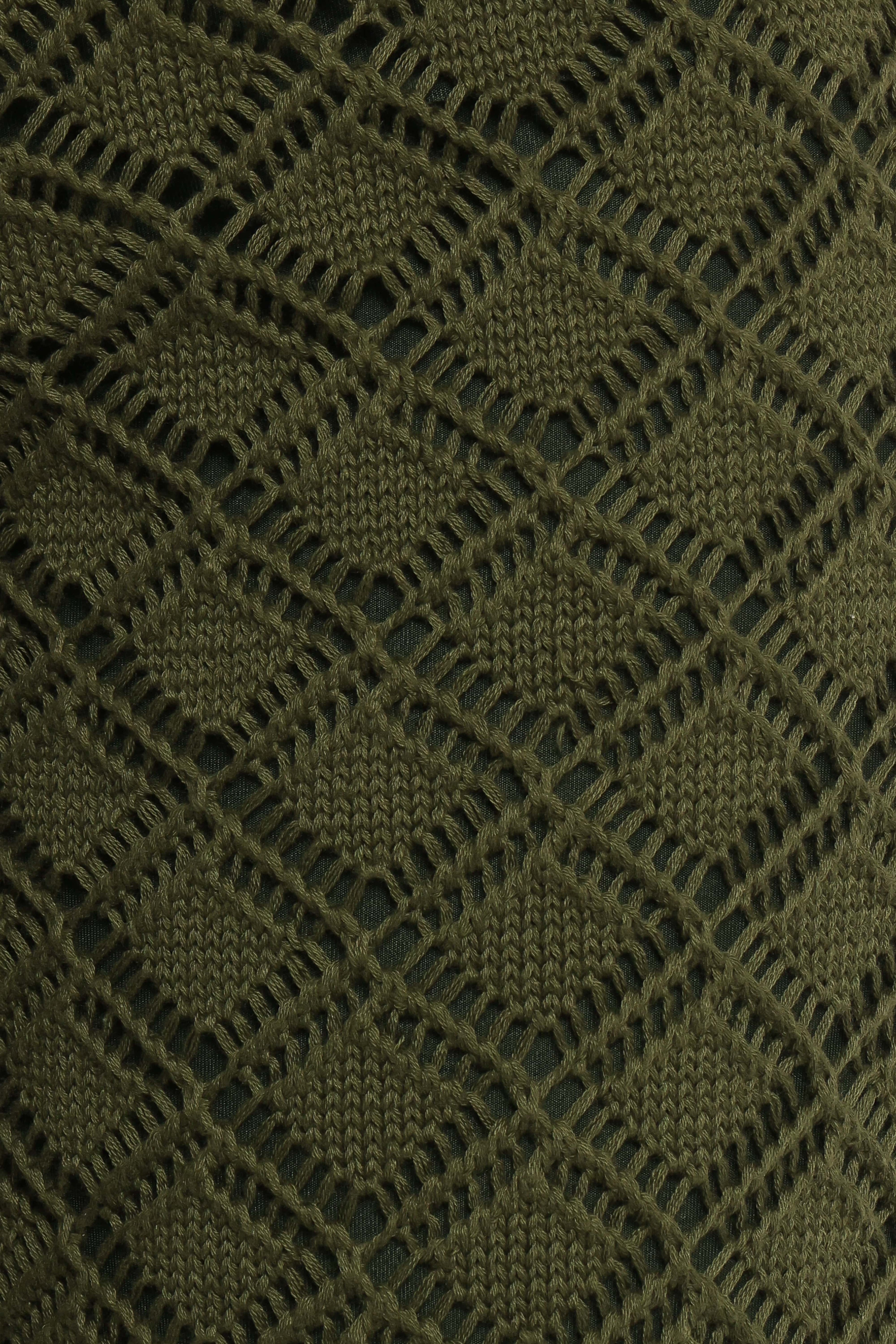 Fefe Textured Knit Pants - Olive