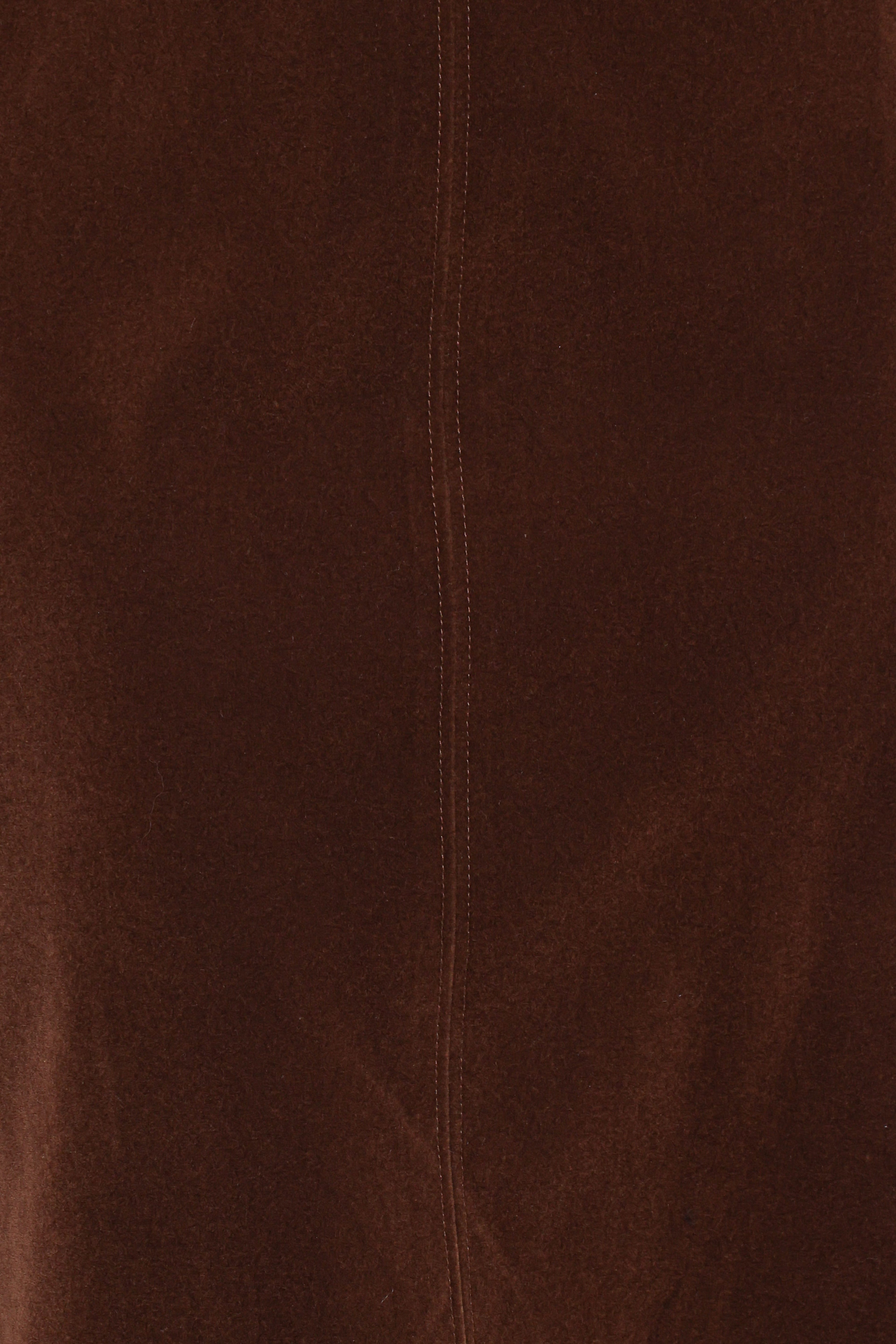 Halina Velvet Midi Skirt - Chocolate