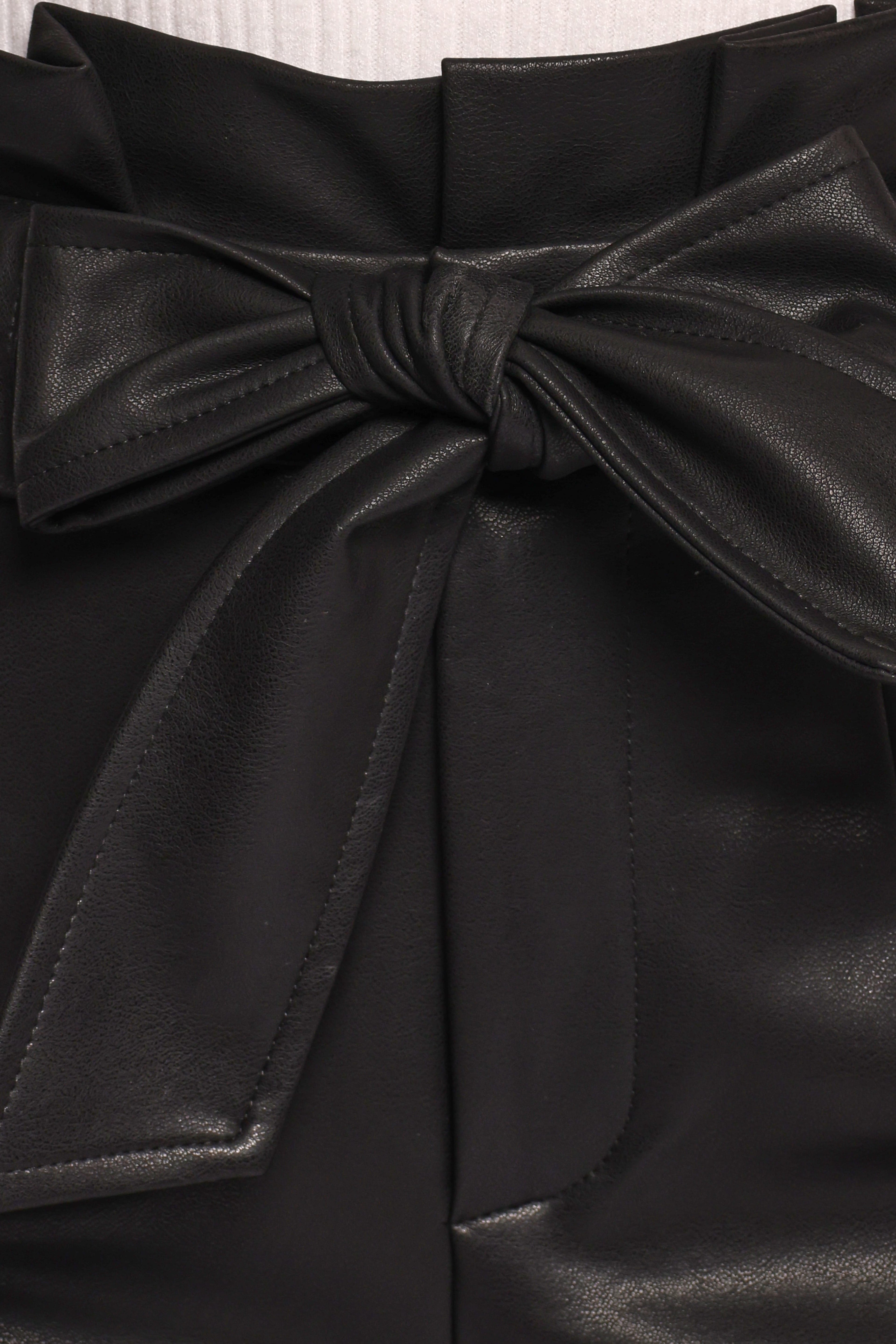 Kieran Faux Leather Pant - Black
