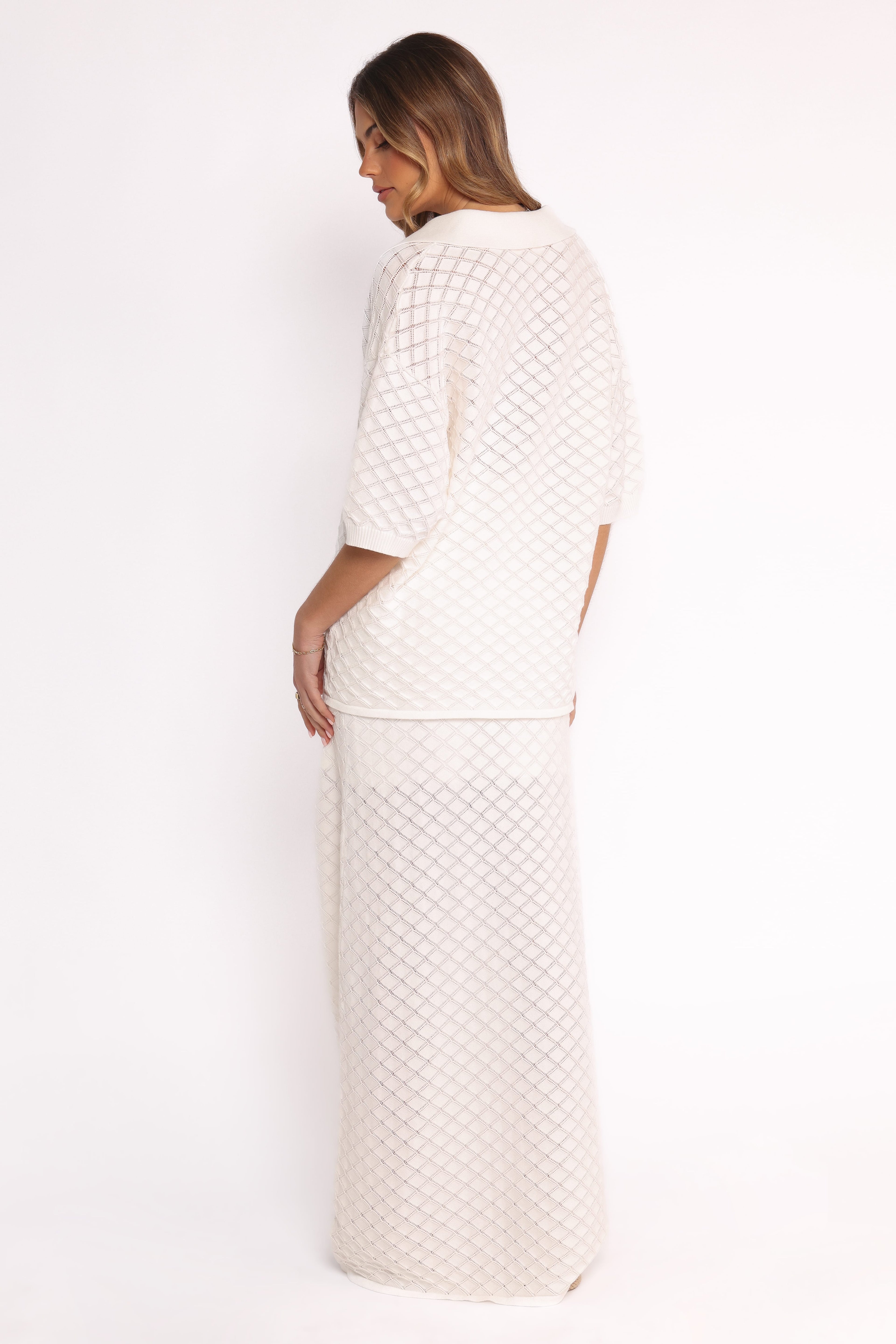 Meera Midi Skirt - White