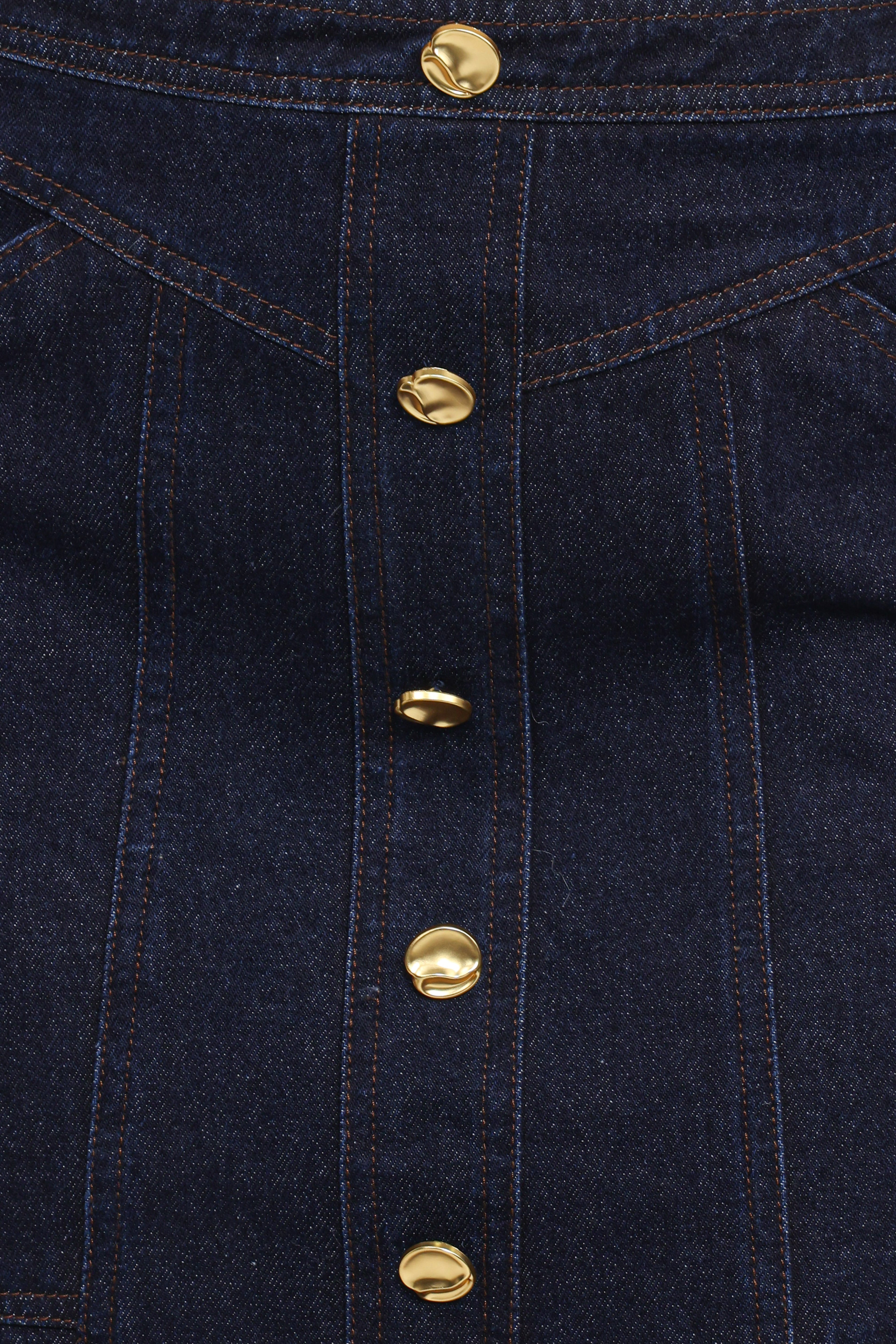 Narla Mini Skirt - Dark Denim