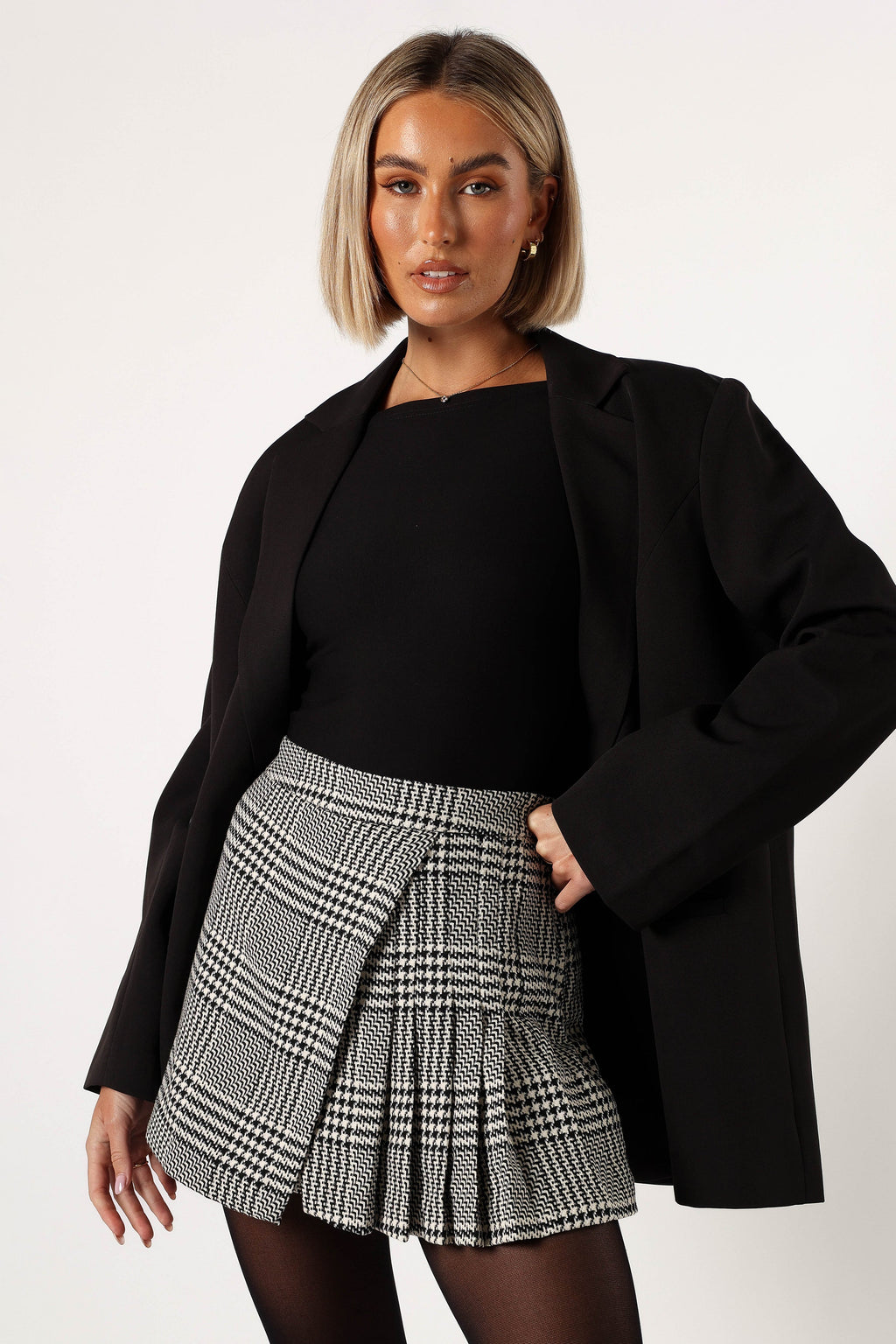 Natasha Mini Skort - Black/White