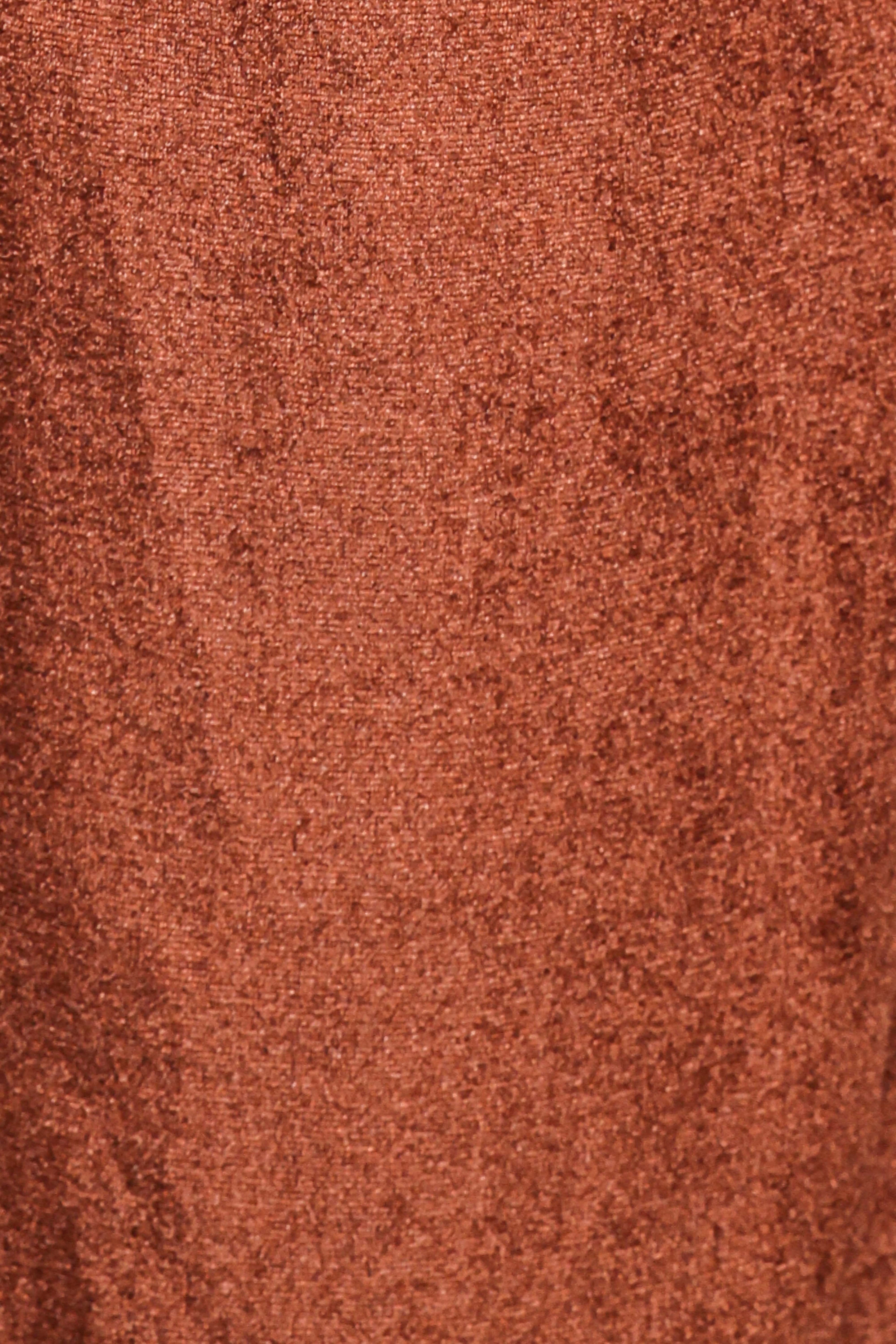 Riley Stretch Velvet Pant - Chocolate