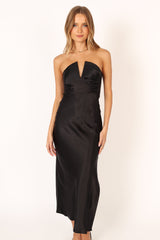 Audrey Strapless Maxi Dress - Black
