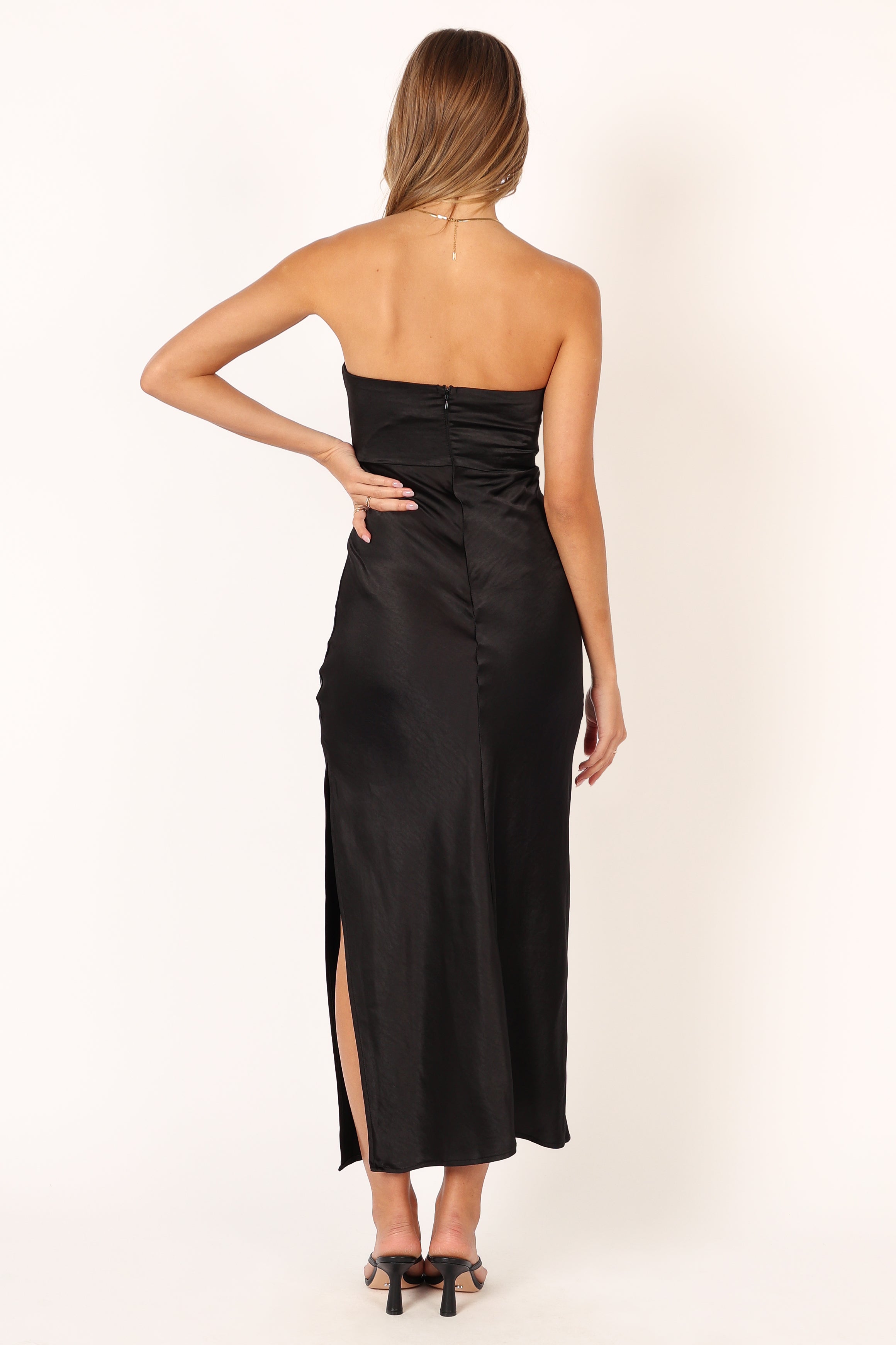 Audrey Strapless Maxi Dress - Black