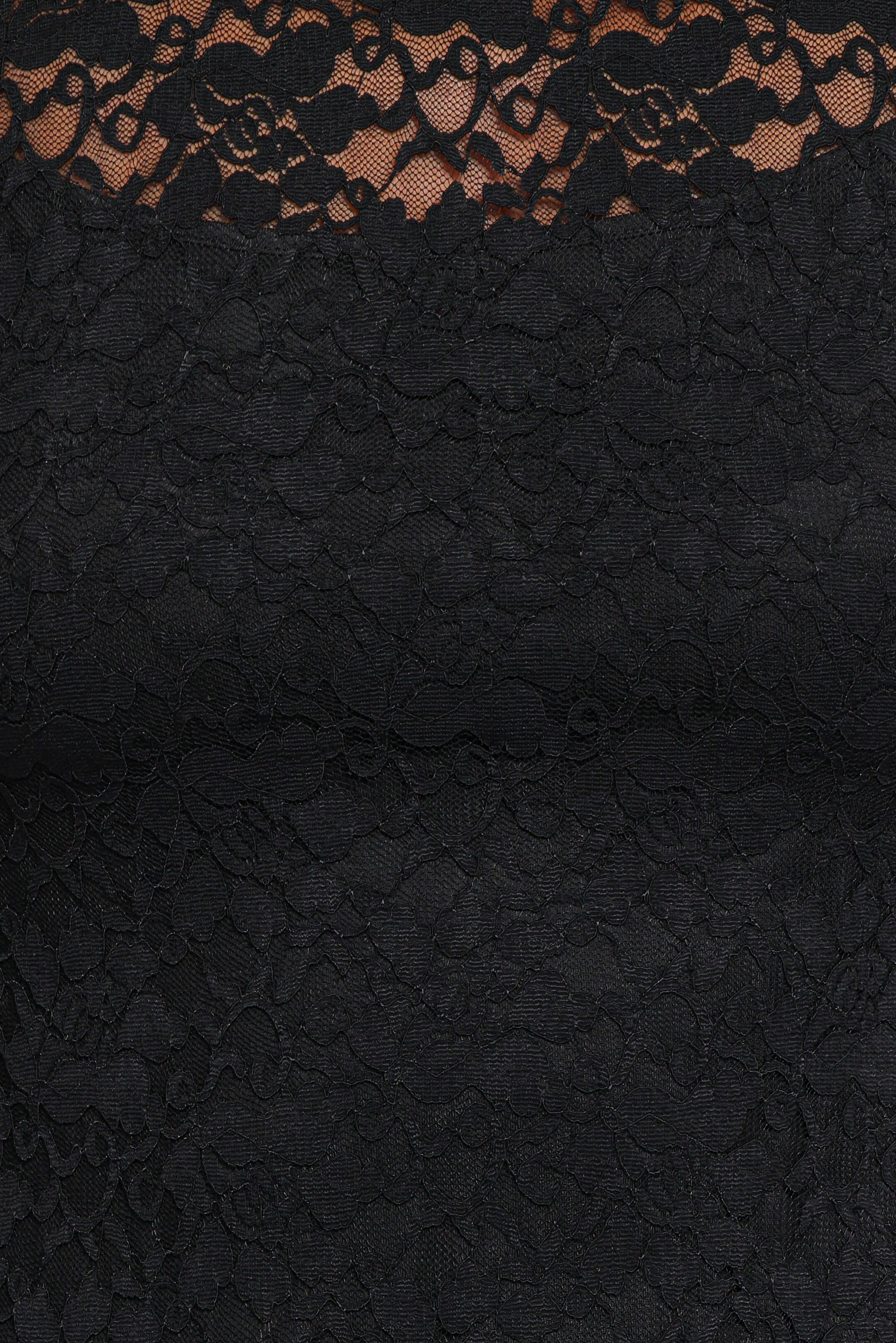 Davina Long Sleeve Midi Dress - Black