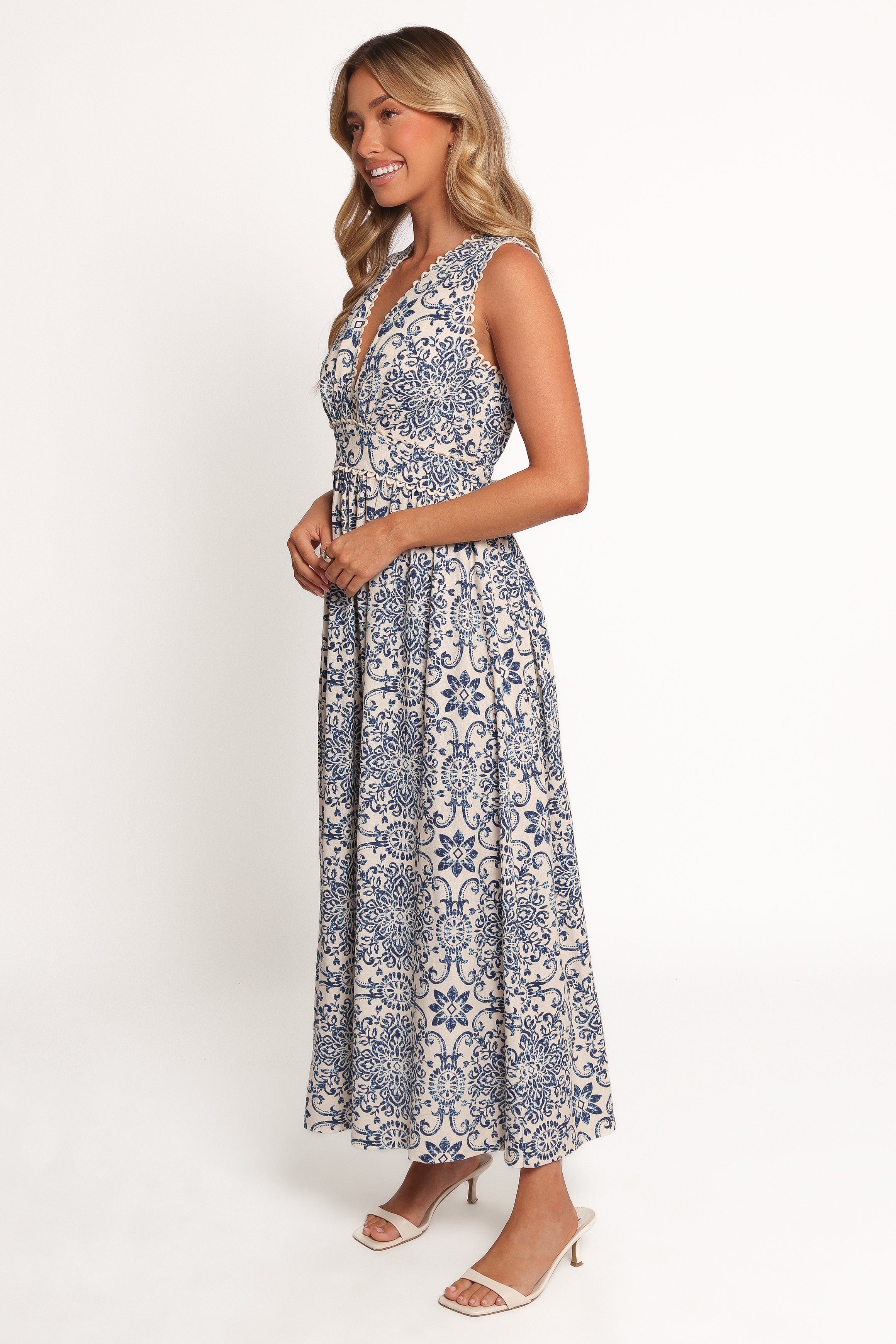 Elysia Midi Dress - Azalea Mosaic
