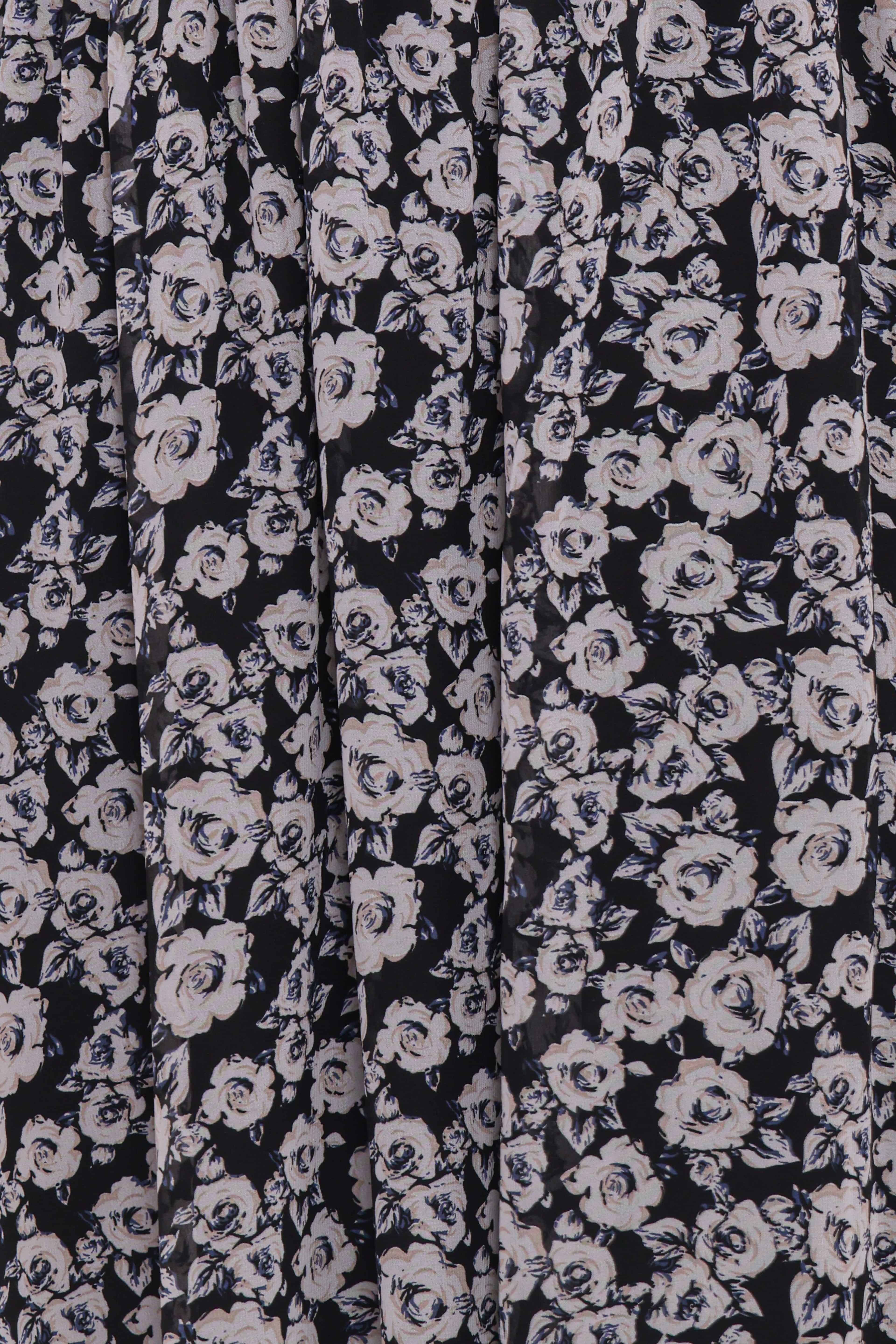 Faith Long Sleeve Maxi Dress - Black Floral