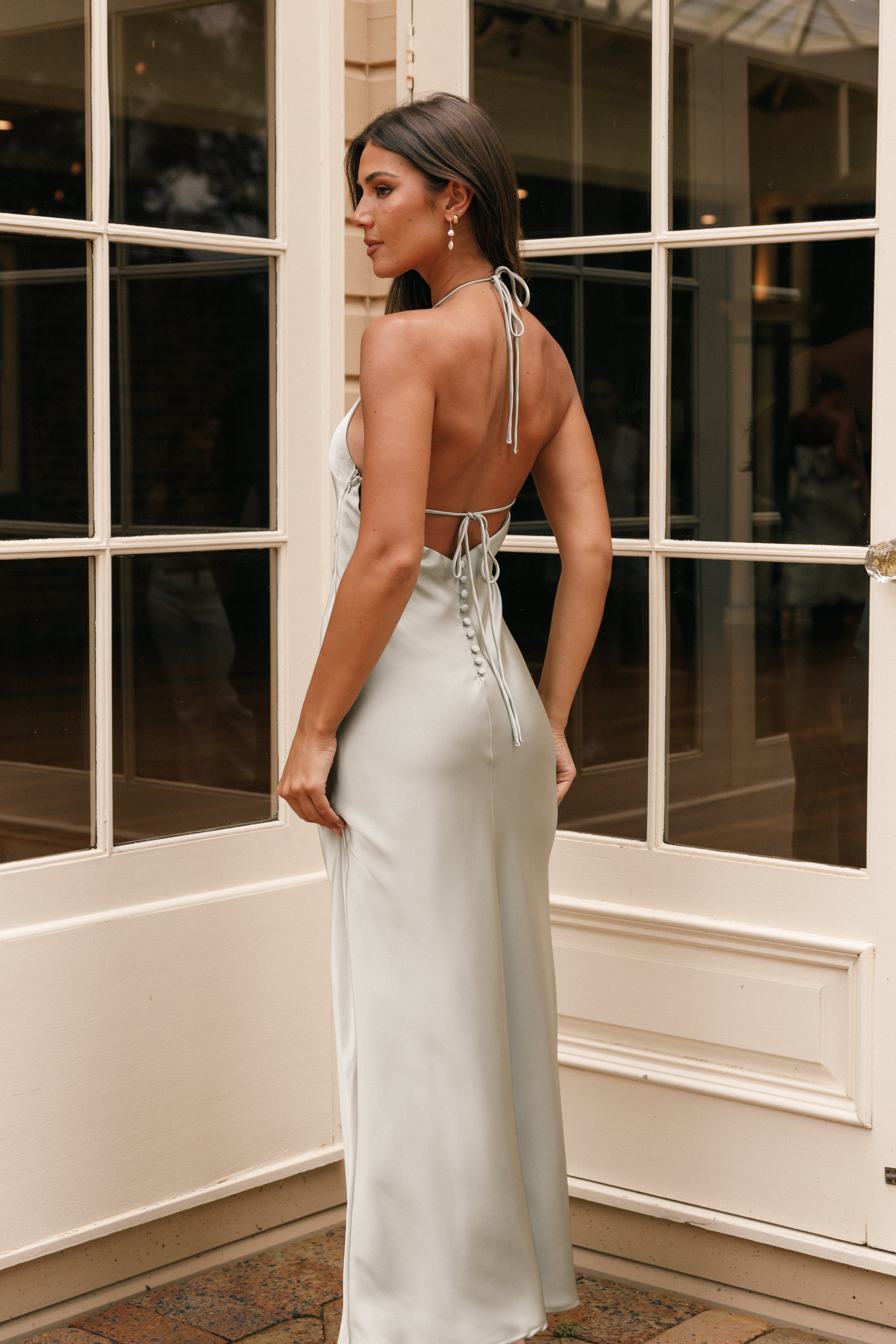 Hadley Halterneck Maxi Dress - Sage