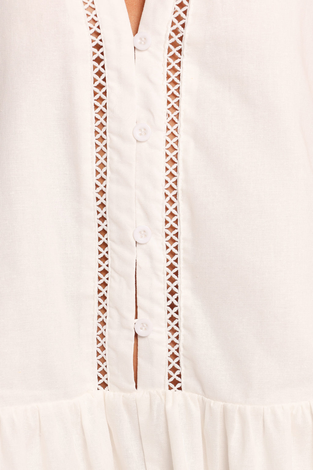 Hart Long Sleeve Mini Dress - White