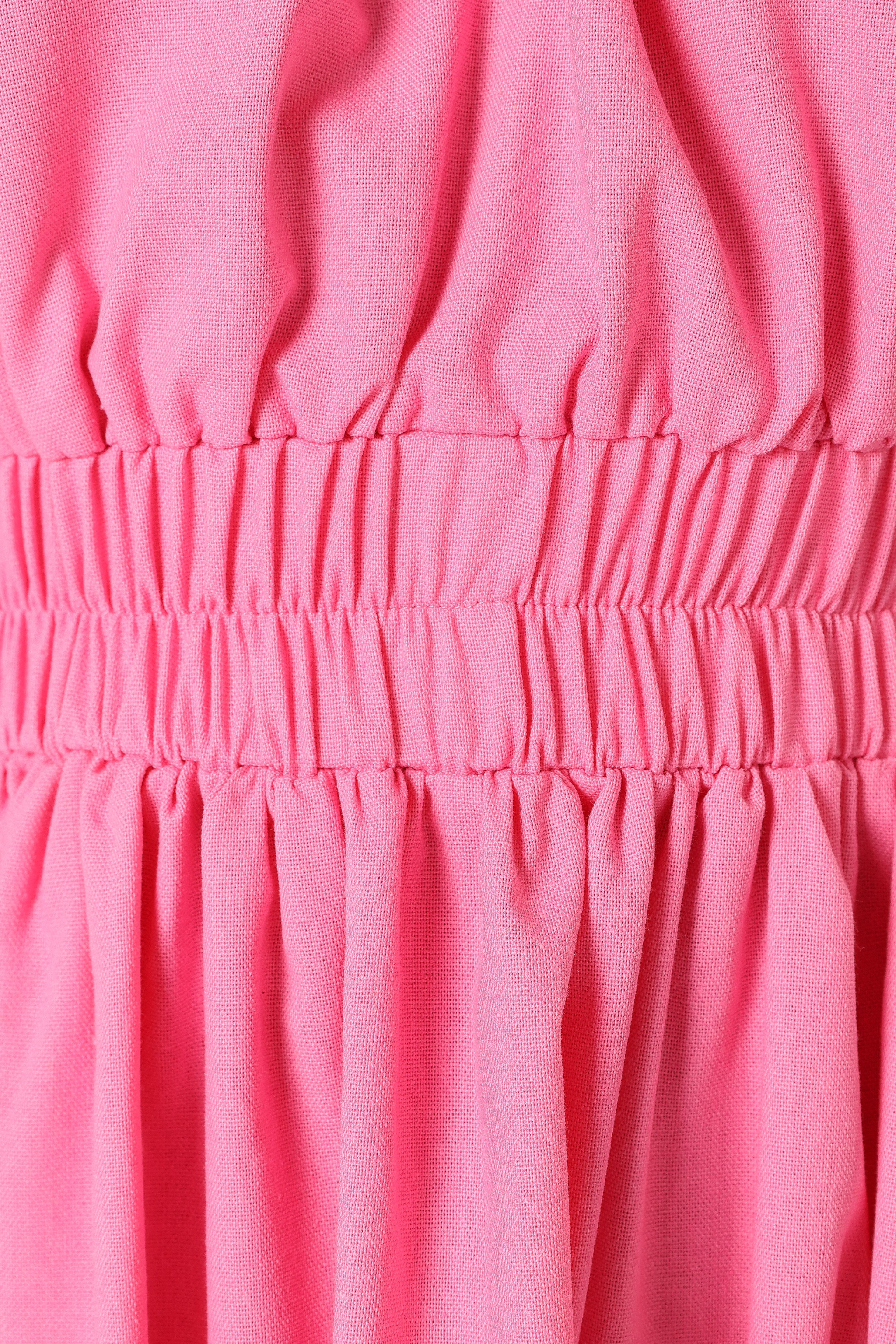 Kailey One Shoulder Maxi Dress - Hot Pink