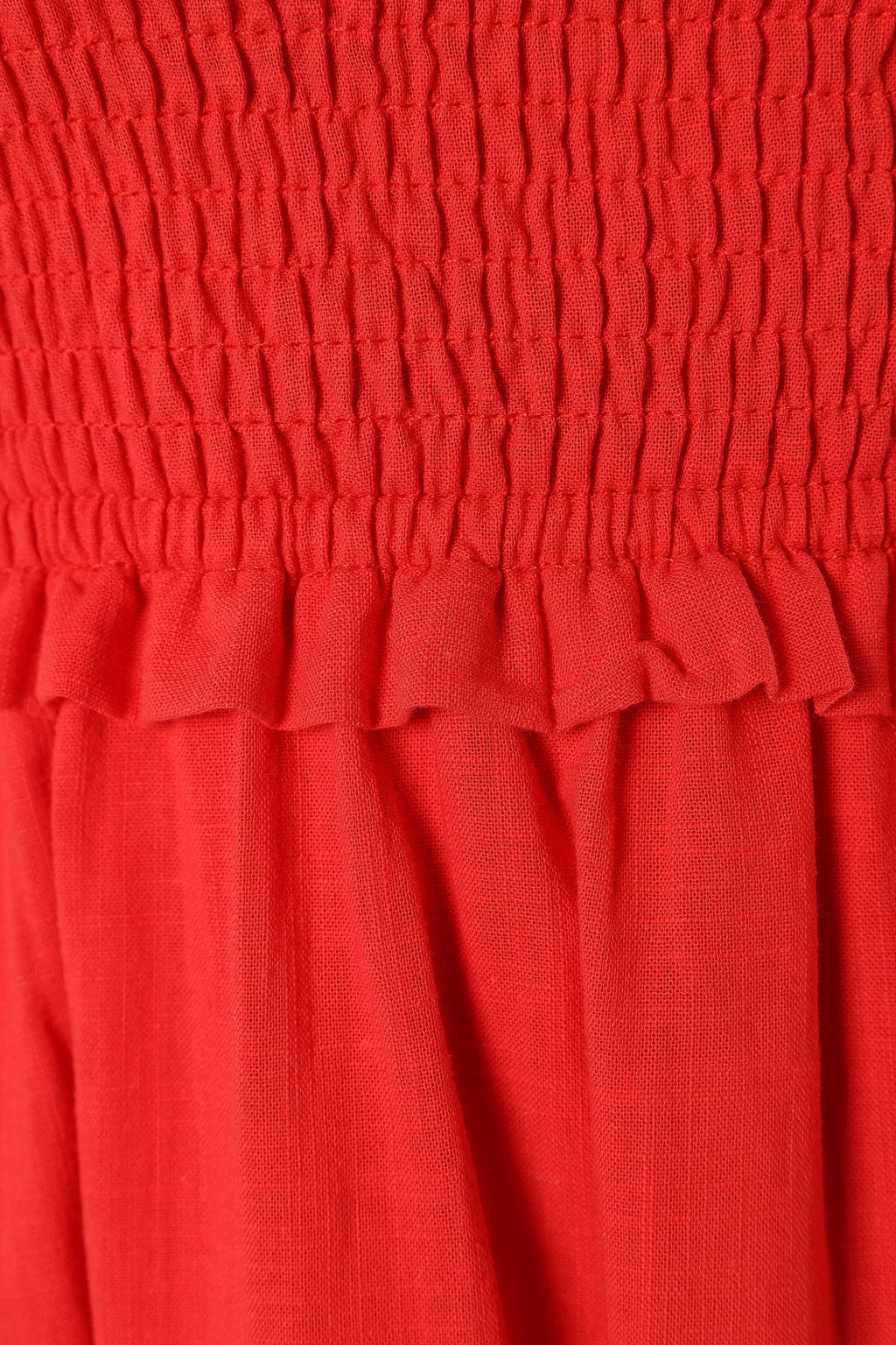 Katriona Strapless Midi Dress - Red