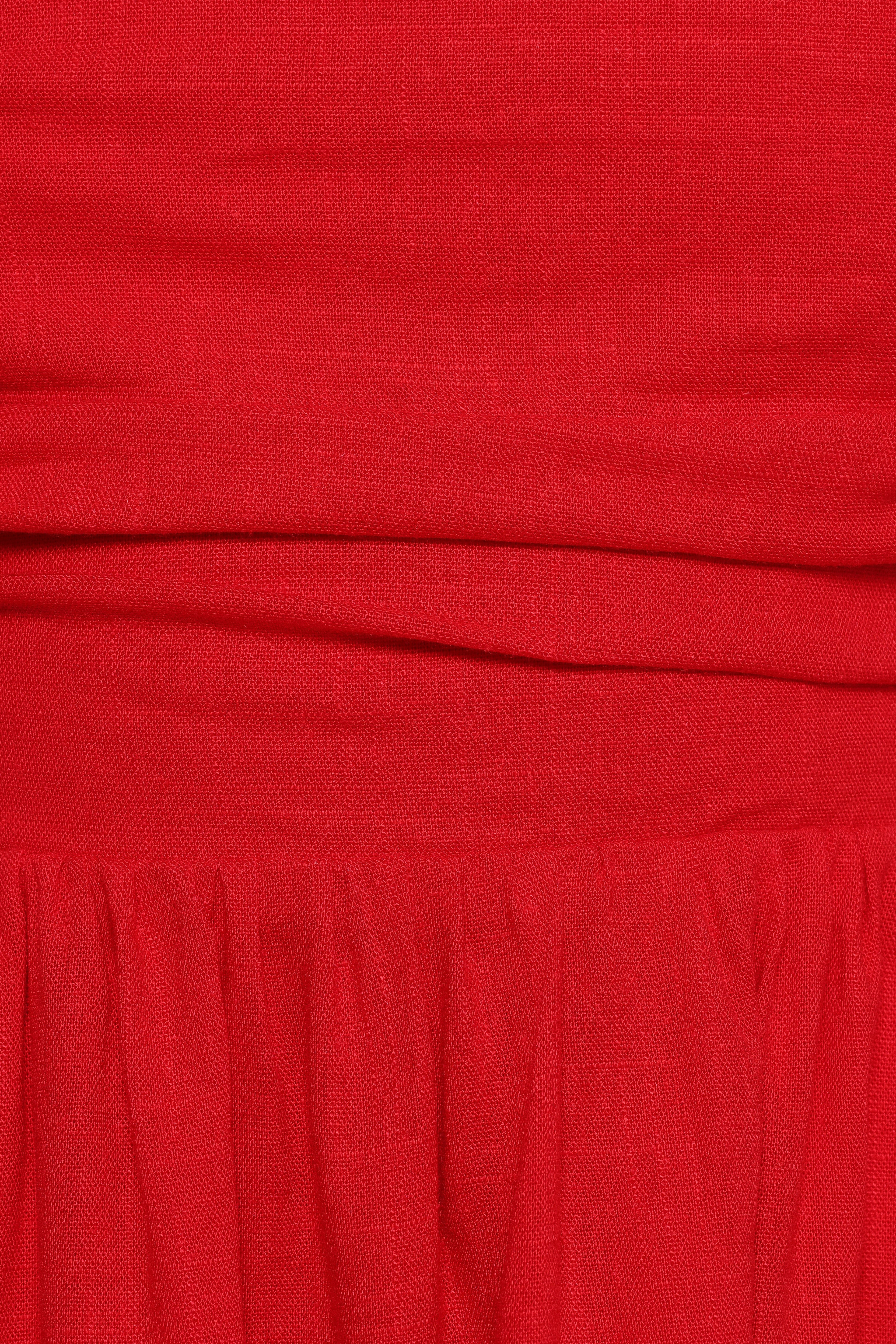 Katy Strapless Mini Dress - Red