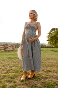 Kinslee Midi Dress - Black Gingham