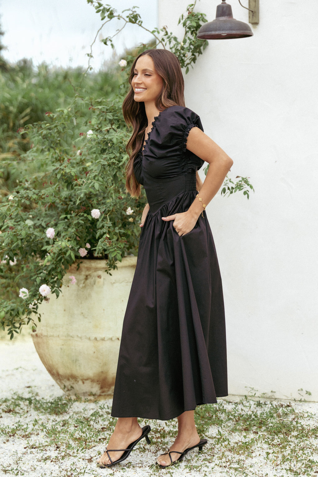 Larson Midi Dress - Black