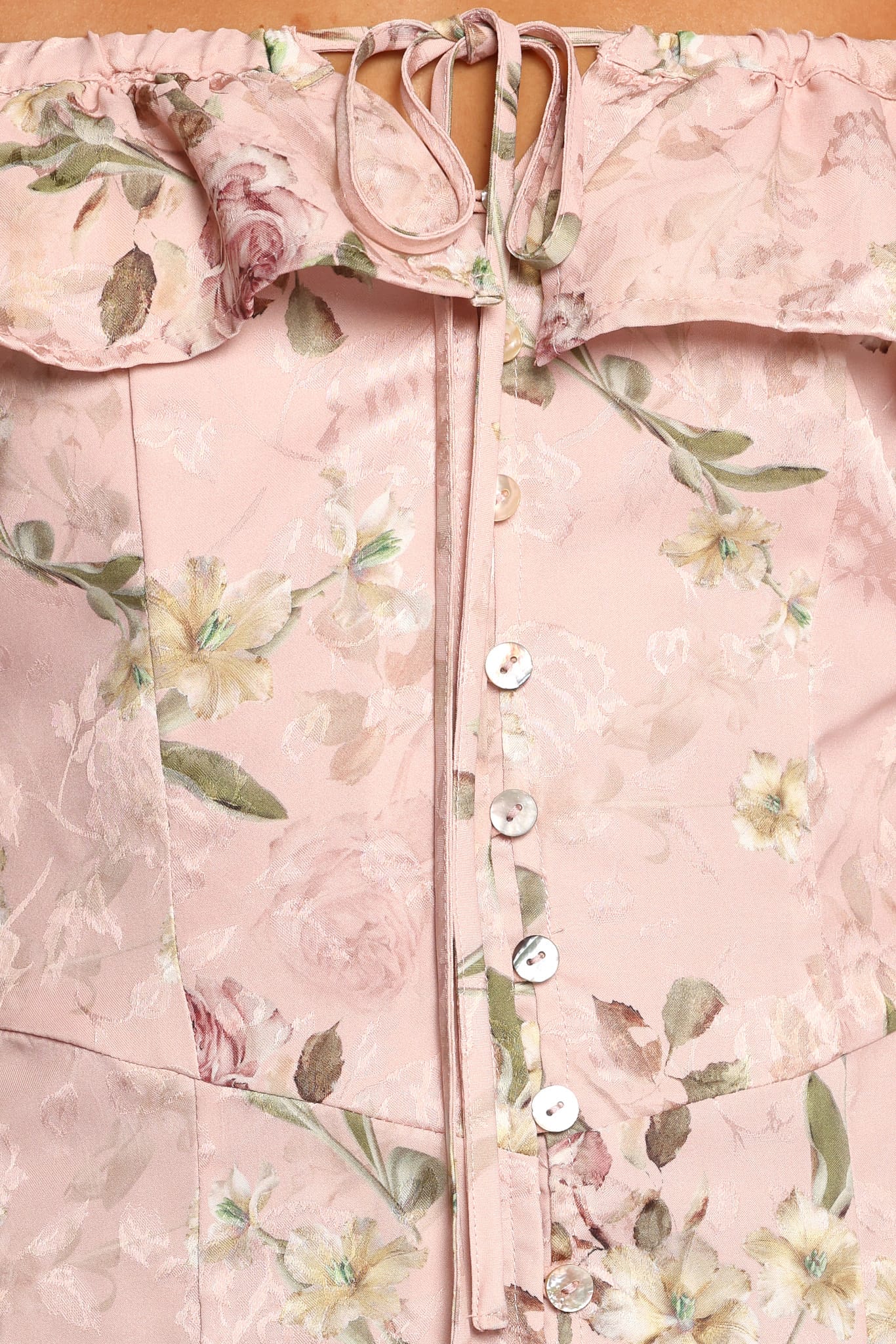 Lauryn Off The Shoulder Midi Dress - Blush Rose