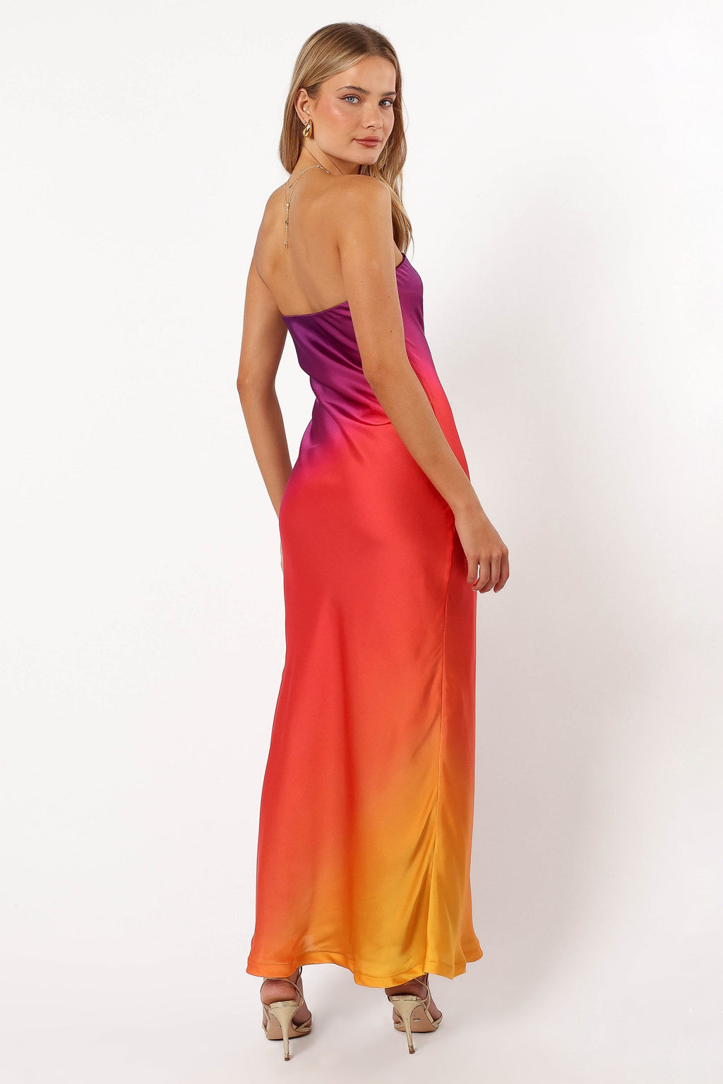 Mallory Strapless Maxi Dress - Sunset Cosmo