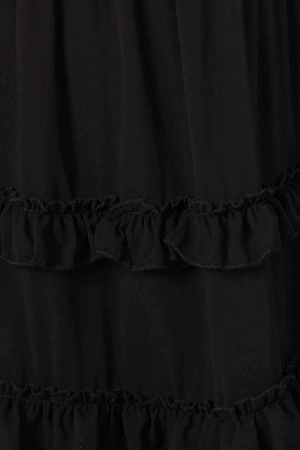 Marli Ruffle Midi Dress - Black