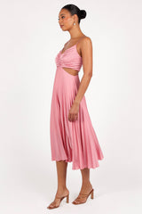Niamh Midi Dress - Poppy Pink